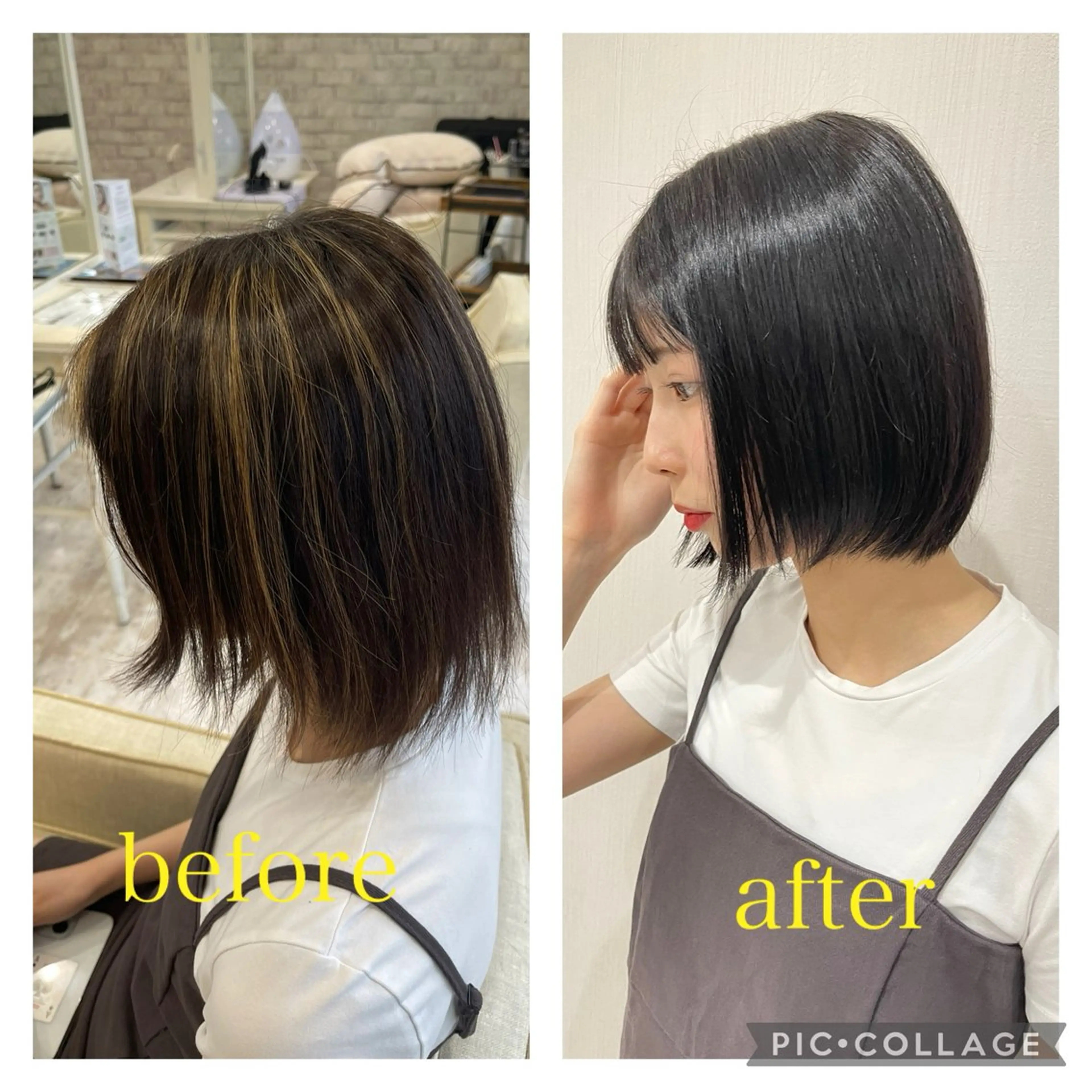 ショート カラー ブリーチ ブルーカラー ハイライトカラー ハイライト 川瀬 夢来のヘアスタイル
