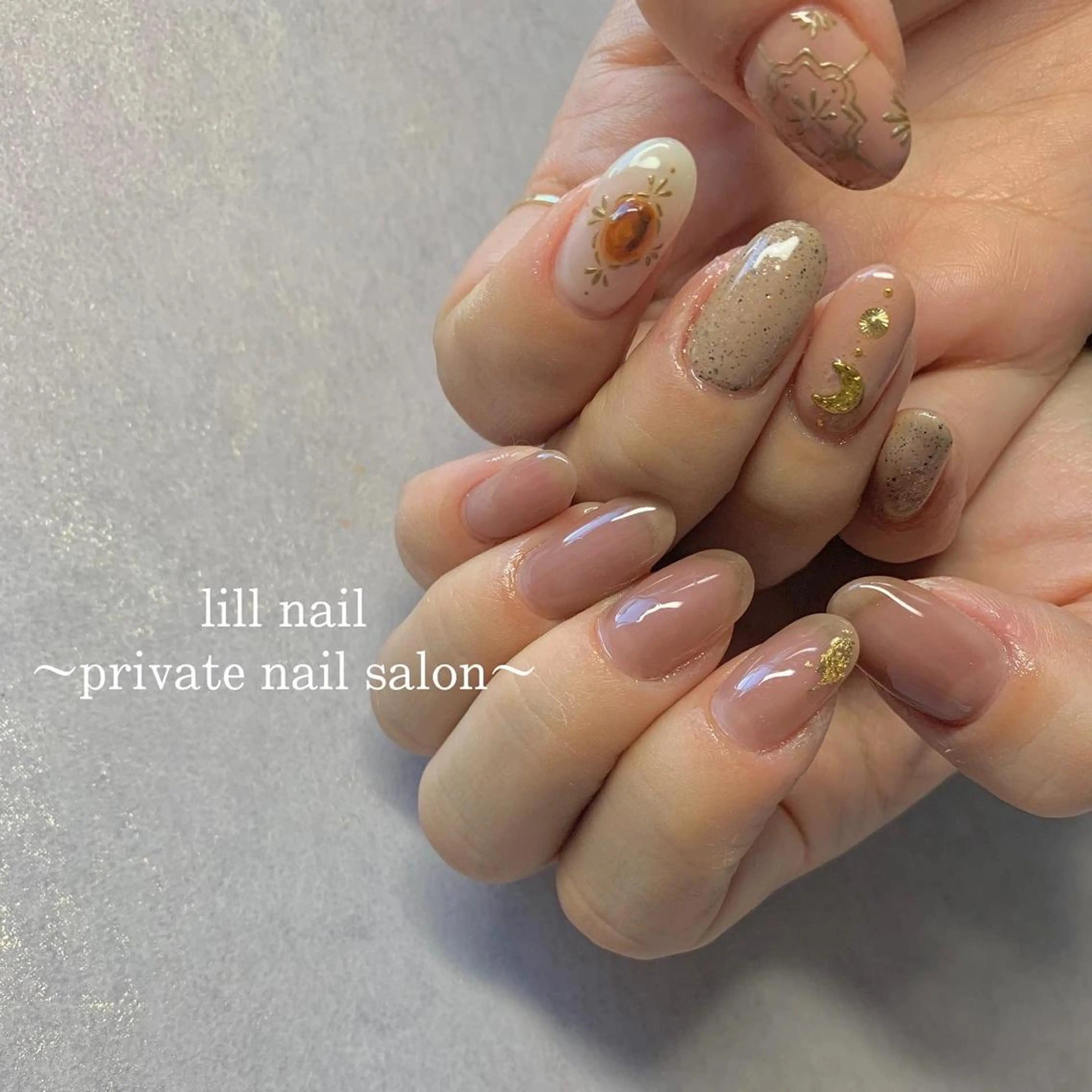 ミディアム pllia beautyのネイルデザイン