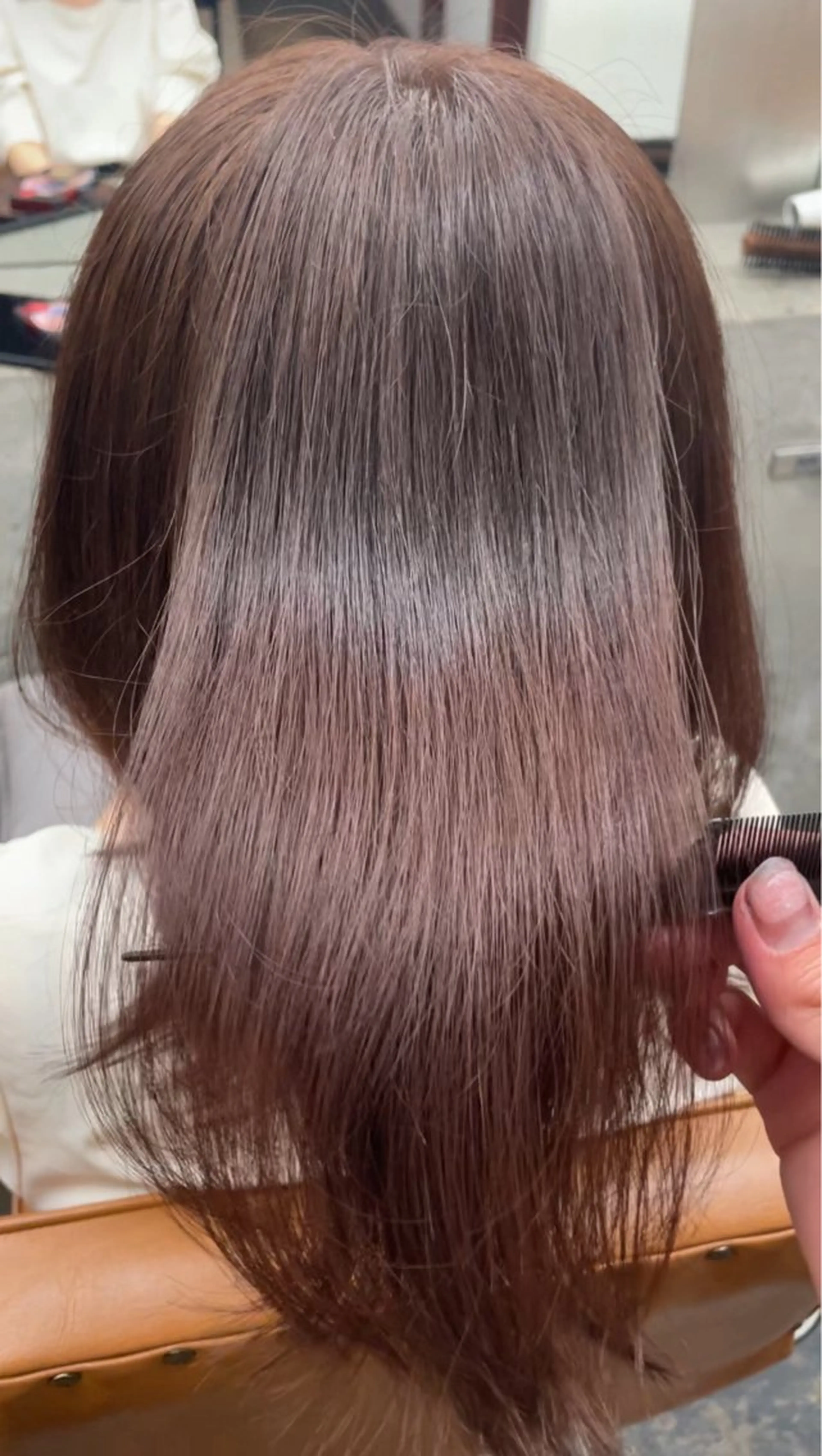 ミディアム パープルカラー ヘアカラー ✨ショート/パーマ✨ たなかひろとのヘアスタイル