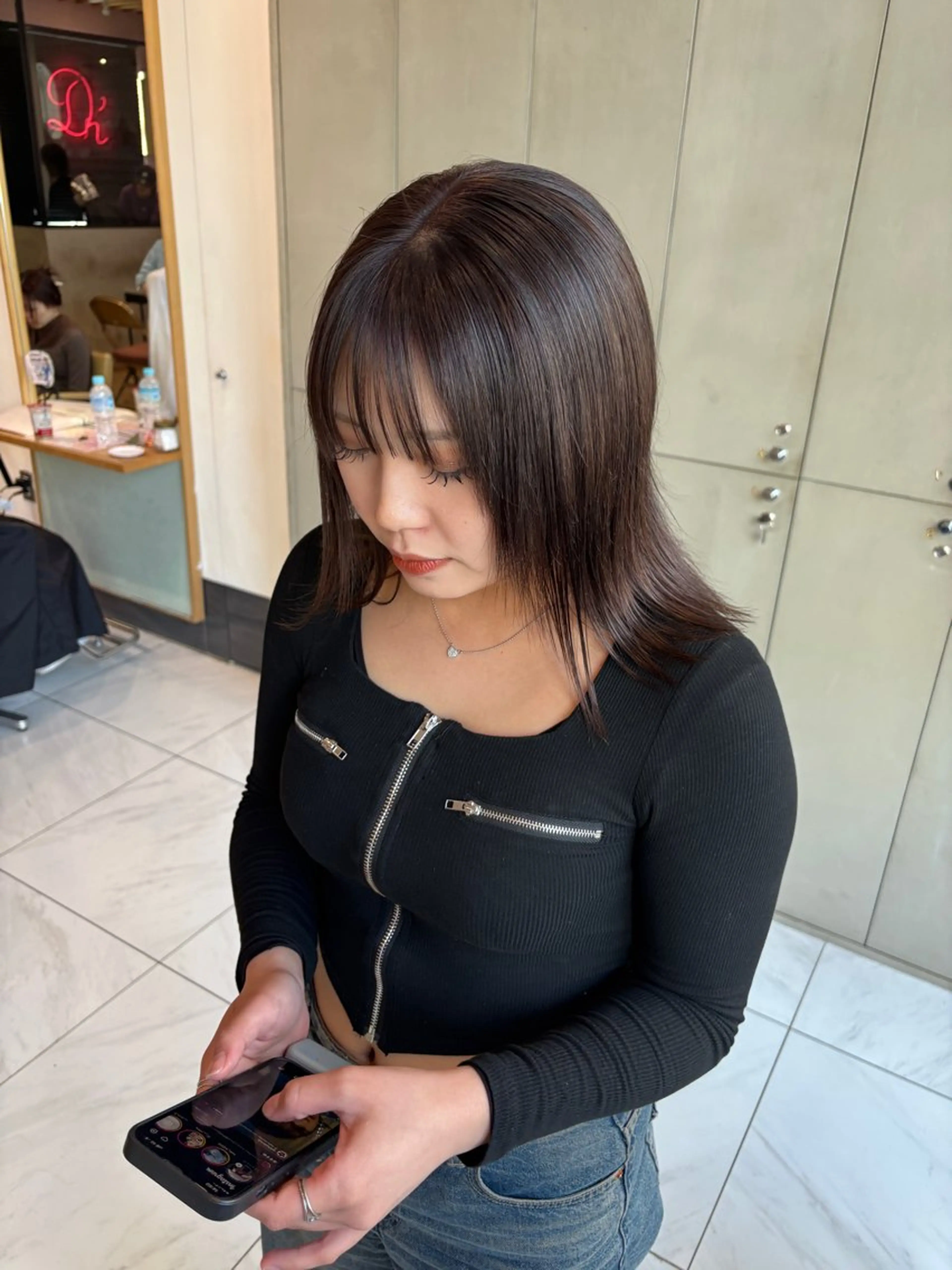 ミディアム カラー ヘアカラー ️🩵RINKA/ ハイトーンカラー🩵のヘアスタイル