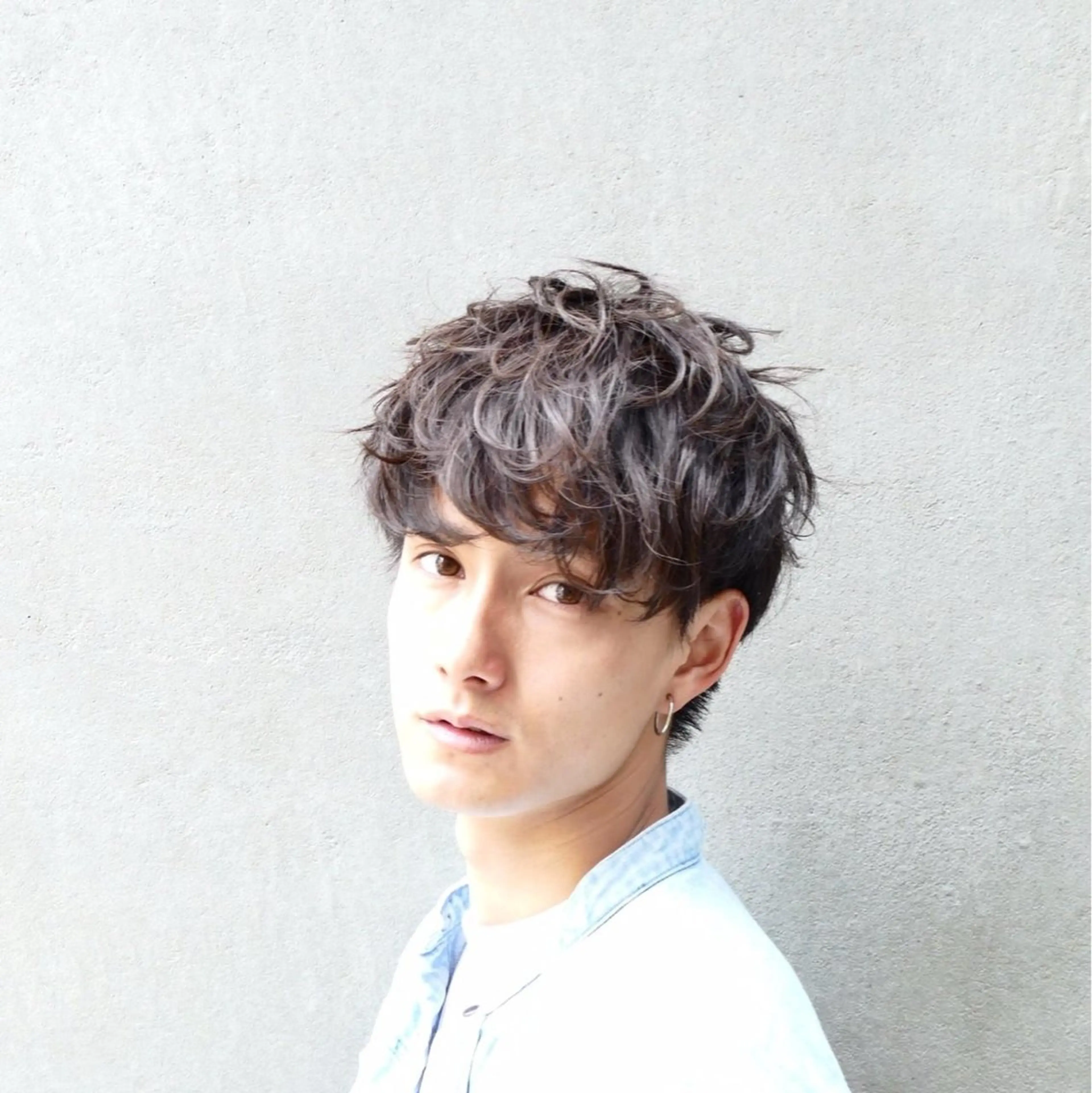 ショート パーマ メンズ カット パーマ 江﨑 翔のヘアスタイル
