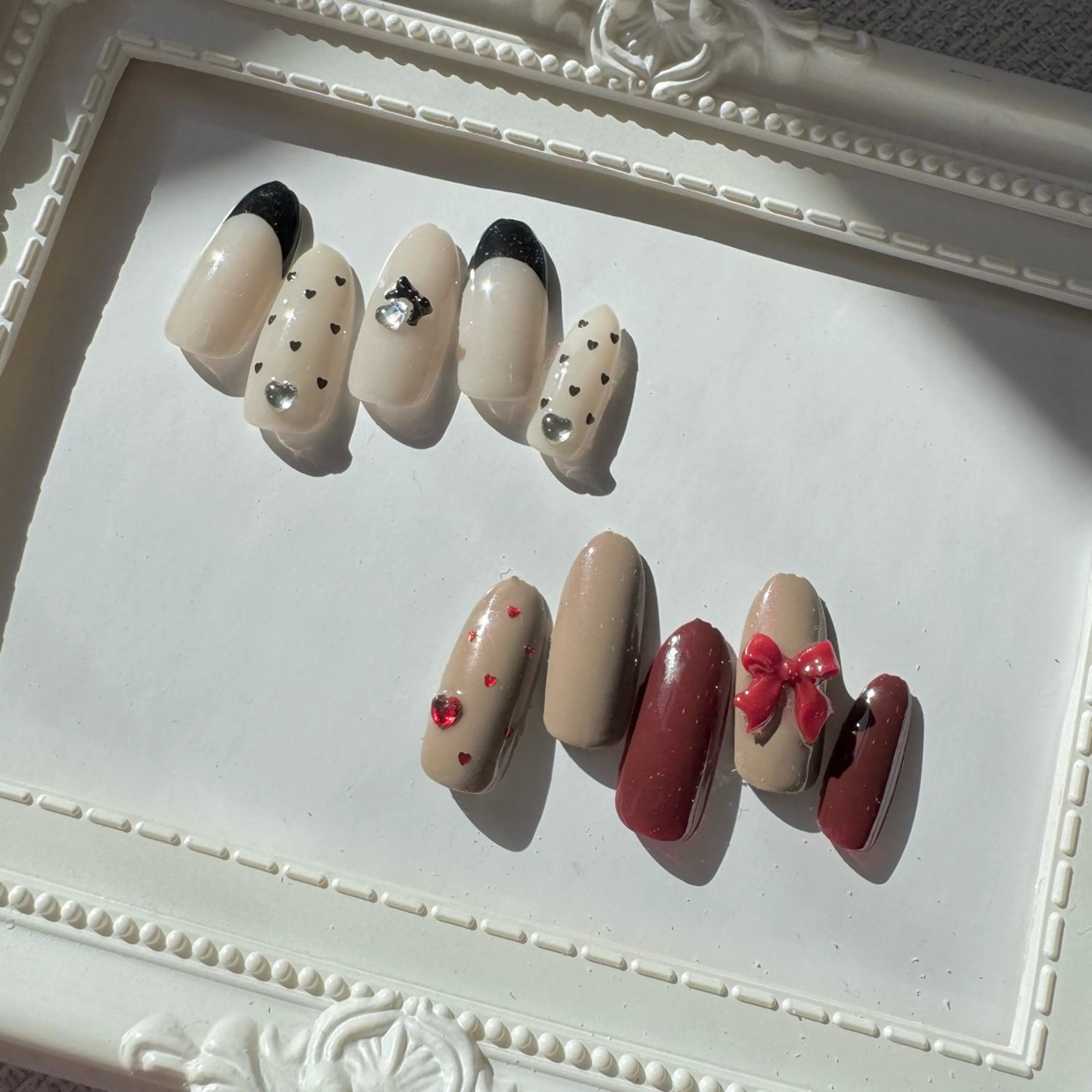 ネイル ドット ハート ハンドネイル 🫧Lilynail 船橋 森🫧のネイルデザイン