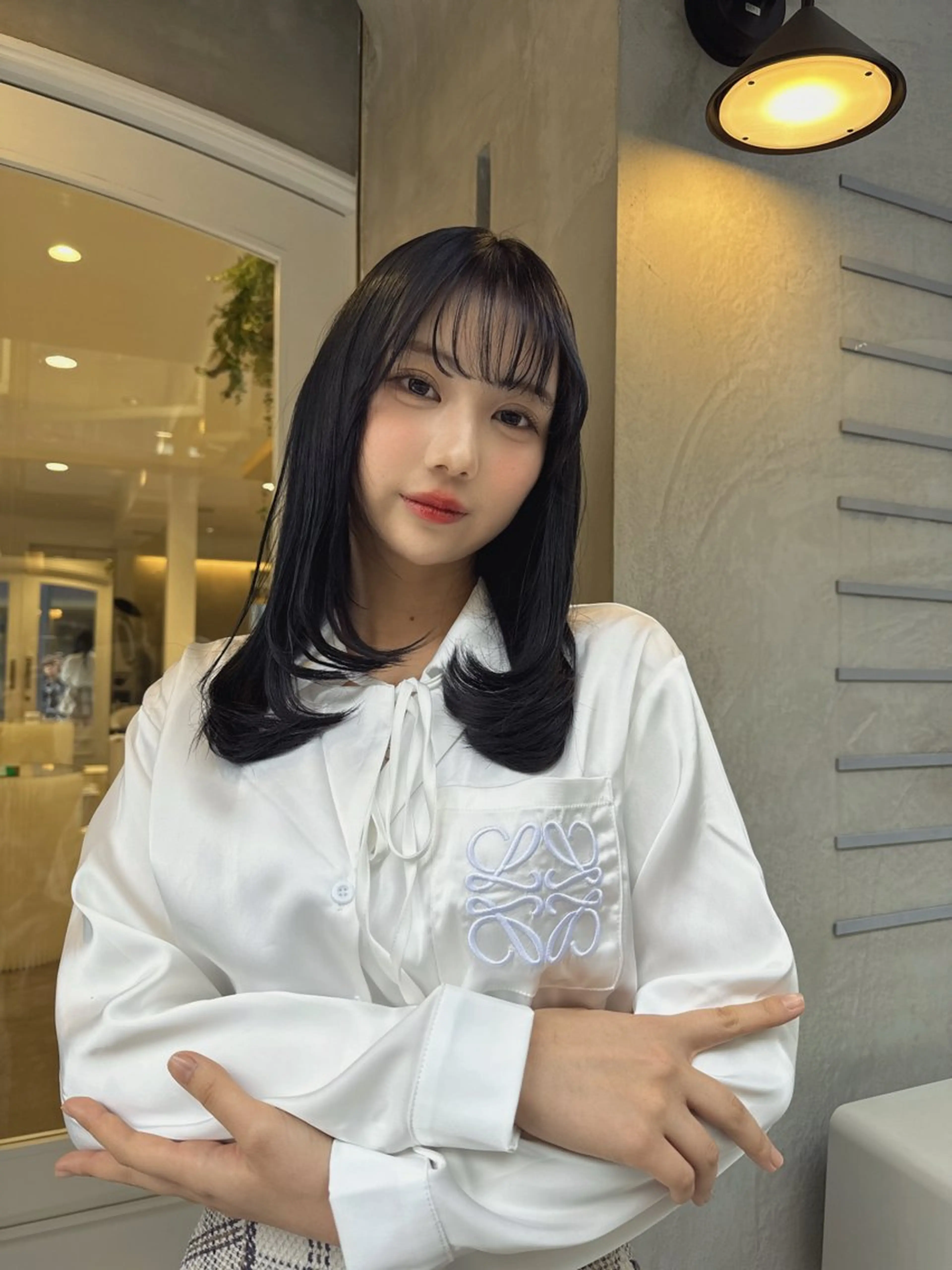 ミディアム カラー 黒髪 ブリーチ 透明感カラー ブリーチなしカラー 卒業式のヘアスタイル カット ヘアカラー トリートメント 原宿/美髪カラー 🫧TAISEIのヘアスタイル