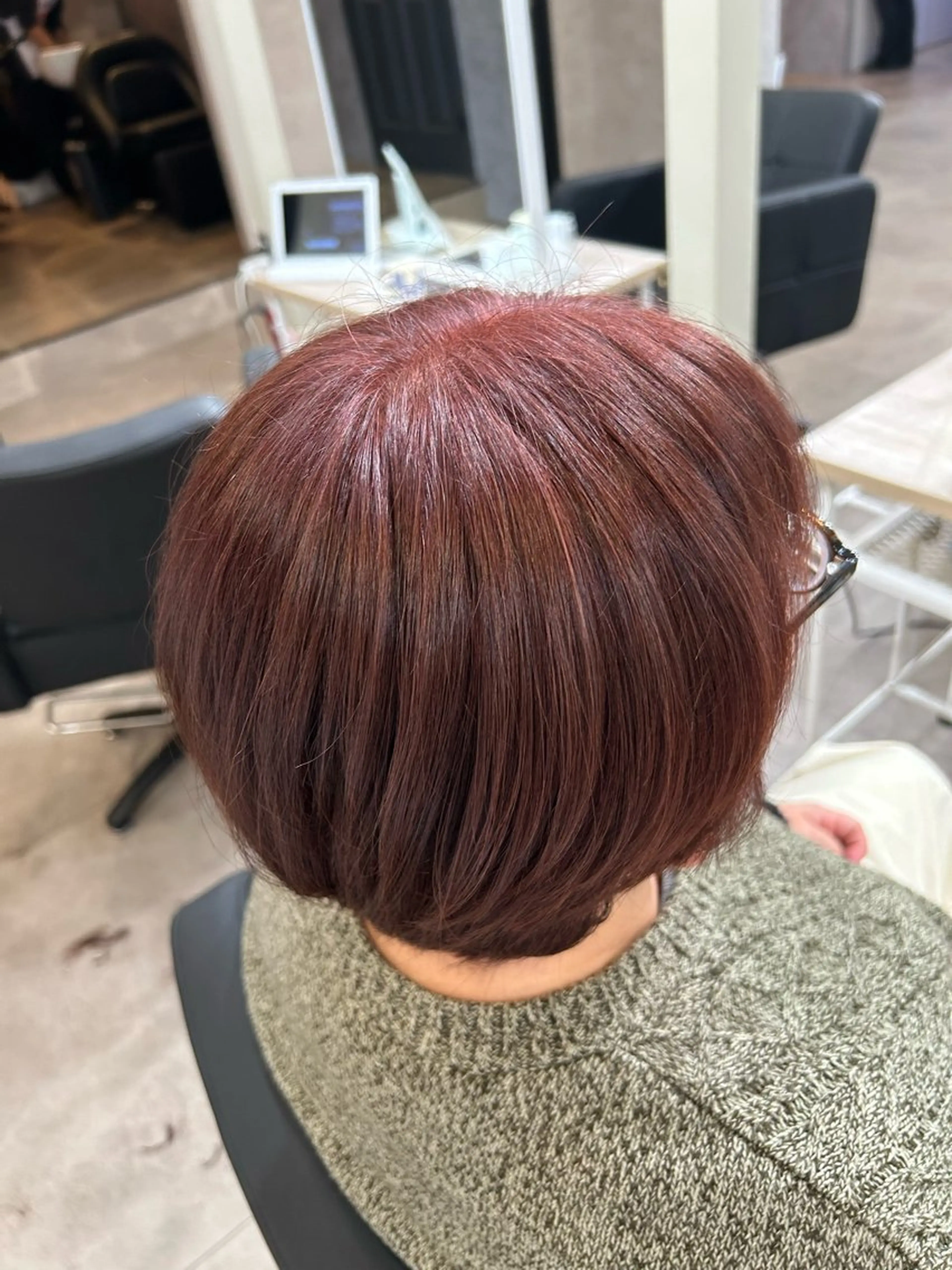 ショート レッドブラウン ショートヘア カット ヘアカラー 石原 侑季のヘアスタイル