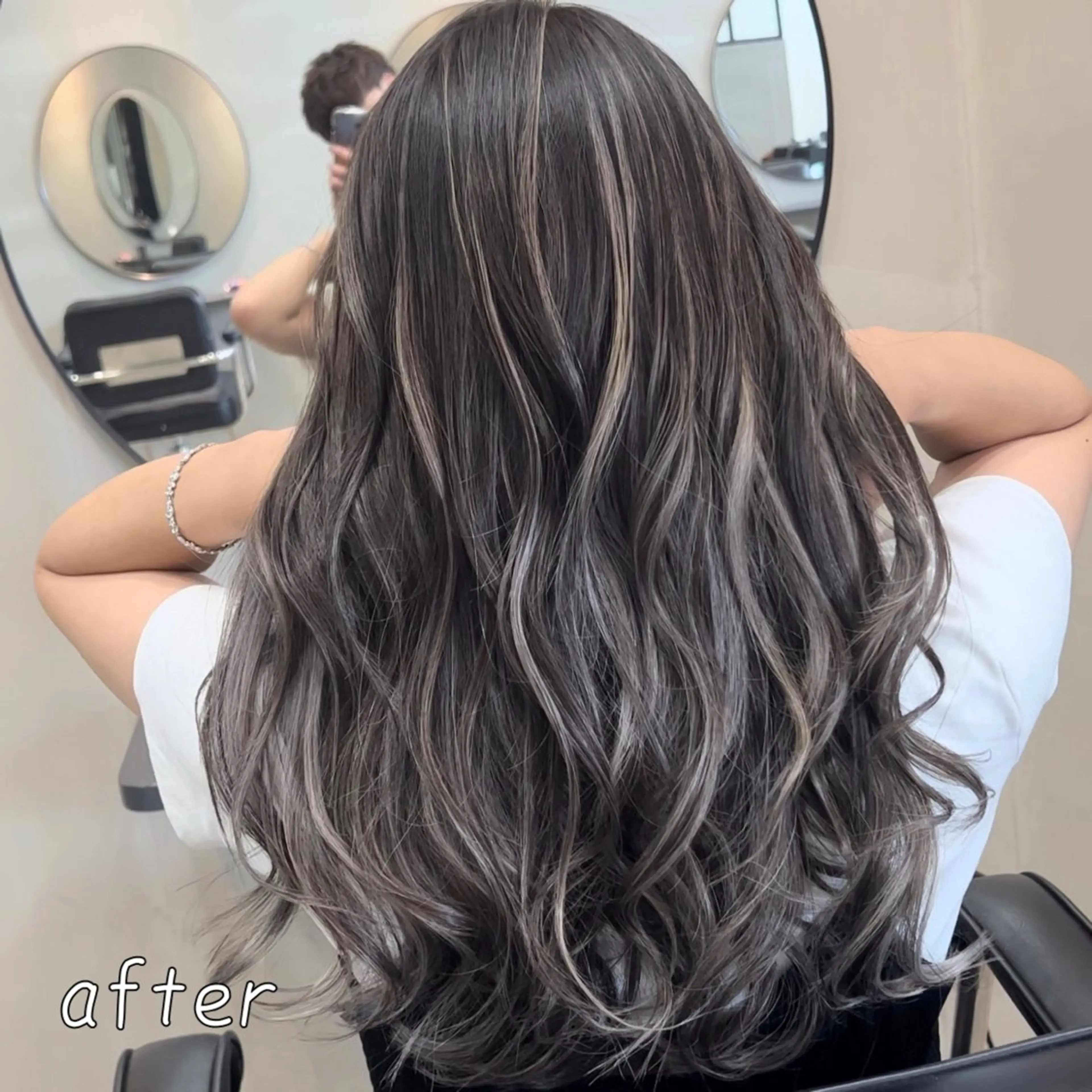 ロング カラー カット ヘアカラー トリートメント lafith hair leco所属・西金 徹のヘアスタイル
