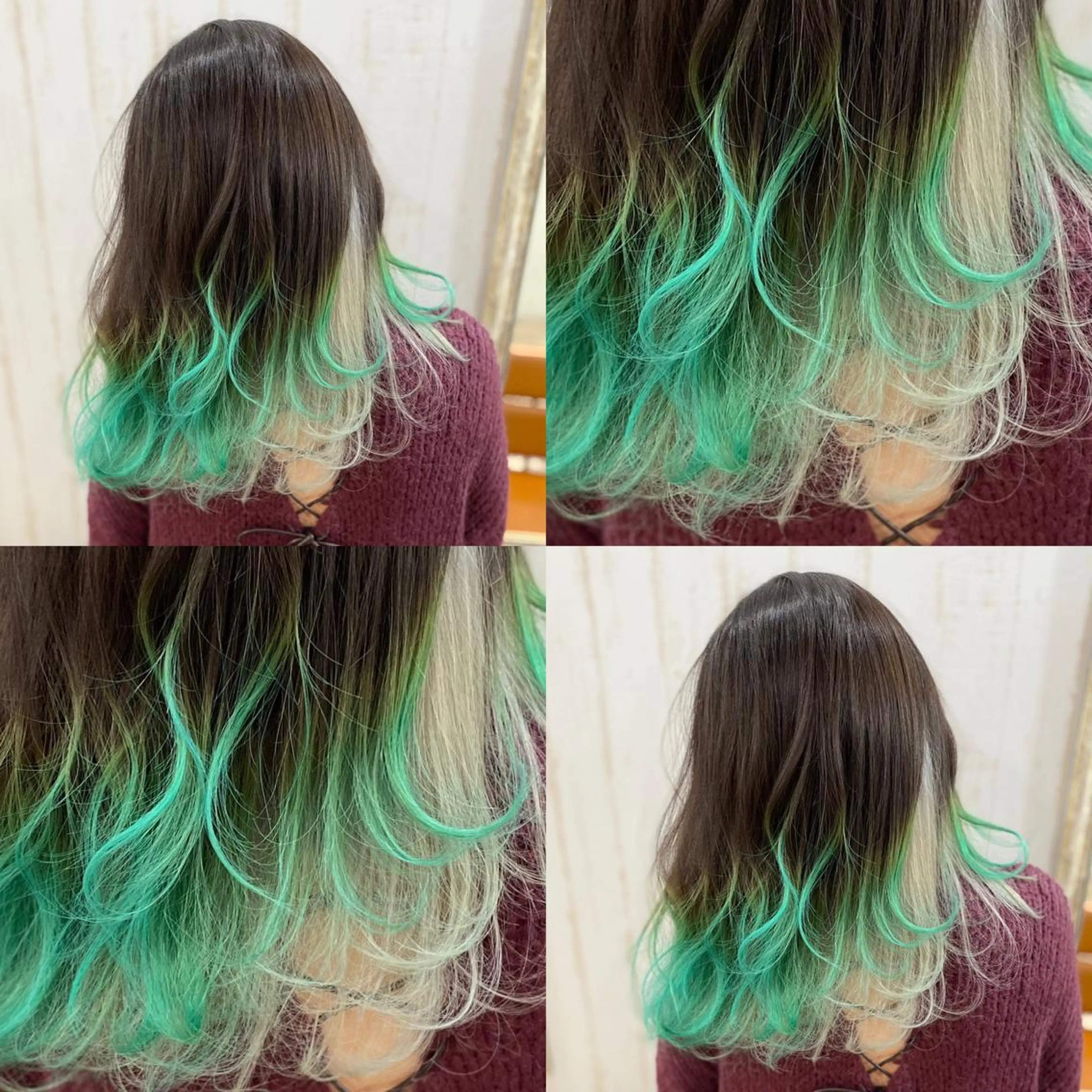 セミロング カラー ハイトーン💫 エクステ💫maiのヘアスタイル