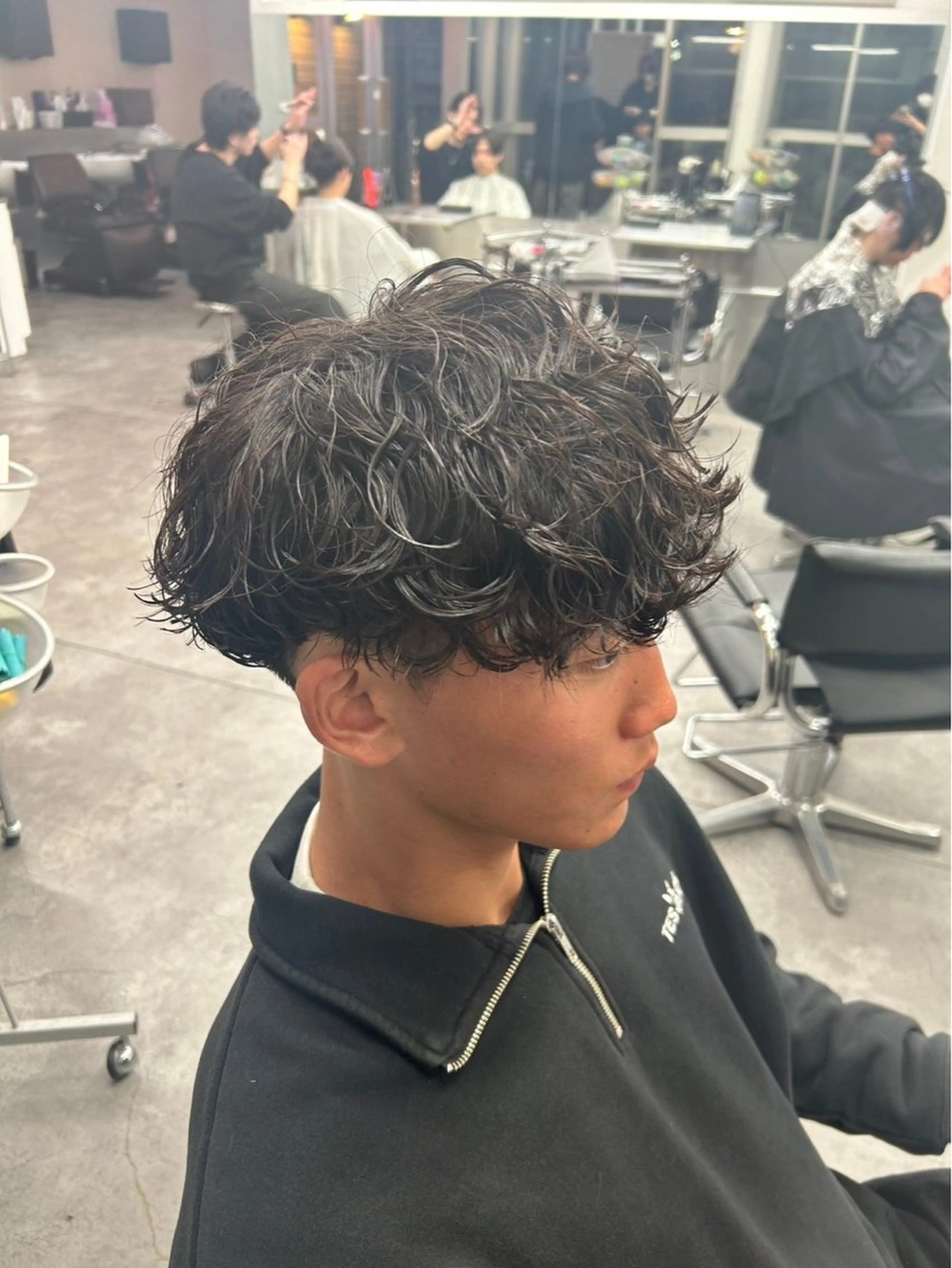 ショート パーマ メンズ カット パーマ ヘアセット メンズ/パーマ特化/ 町田/naokiのヘアスタイル