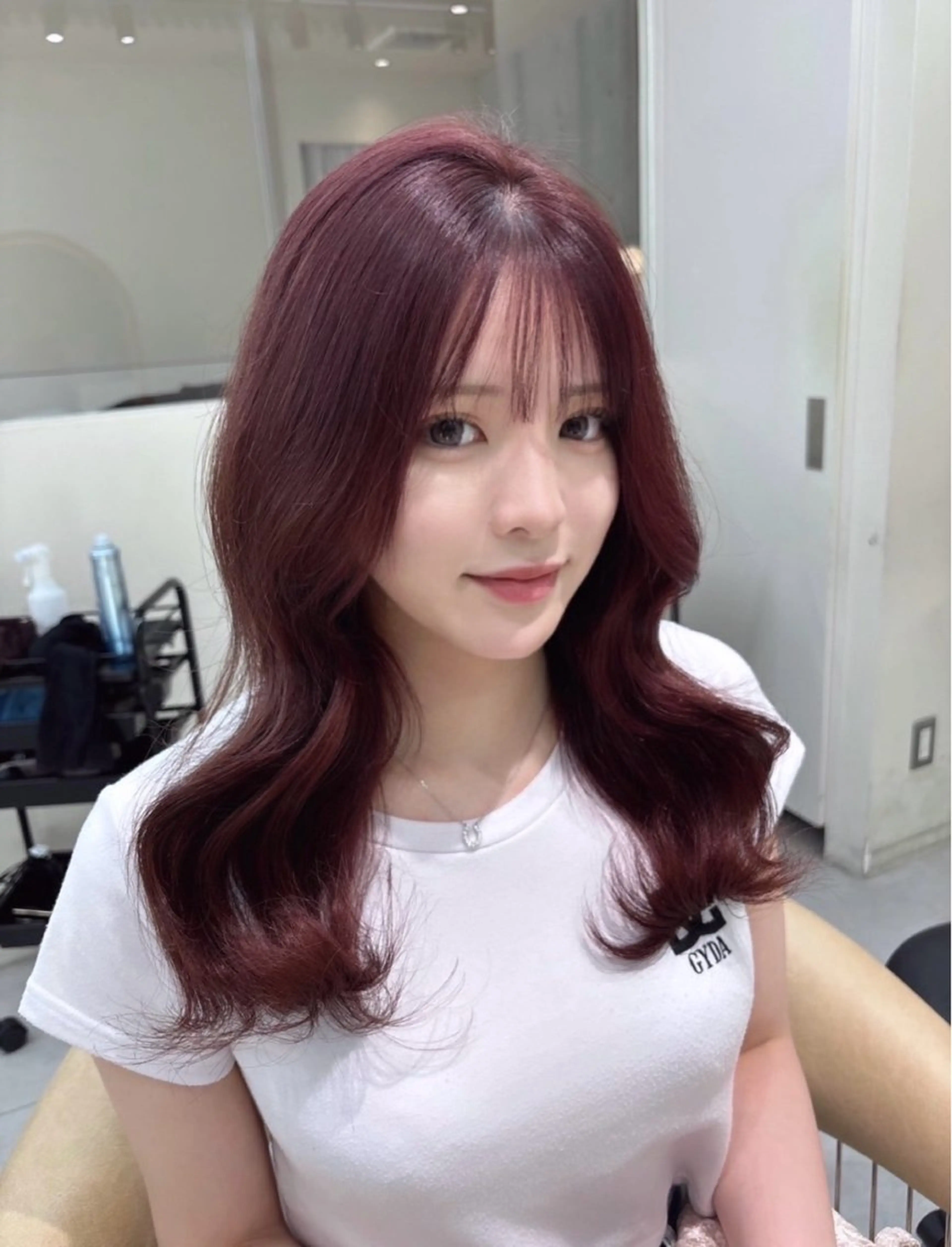 カラー ブリーチ 縮毛矯正 Lond Melia所属・あいり／艶髪 、透明感カラー🩶のヘアスタイル
