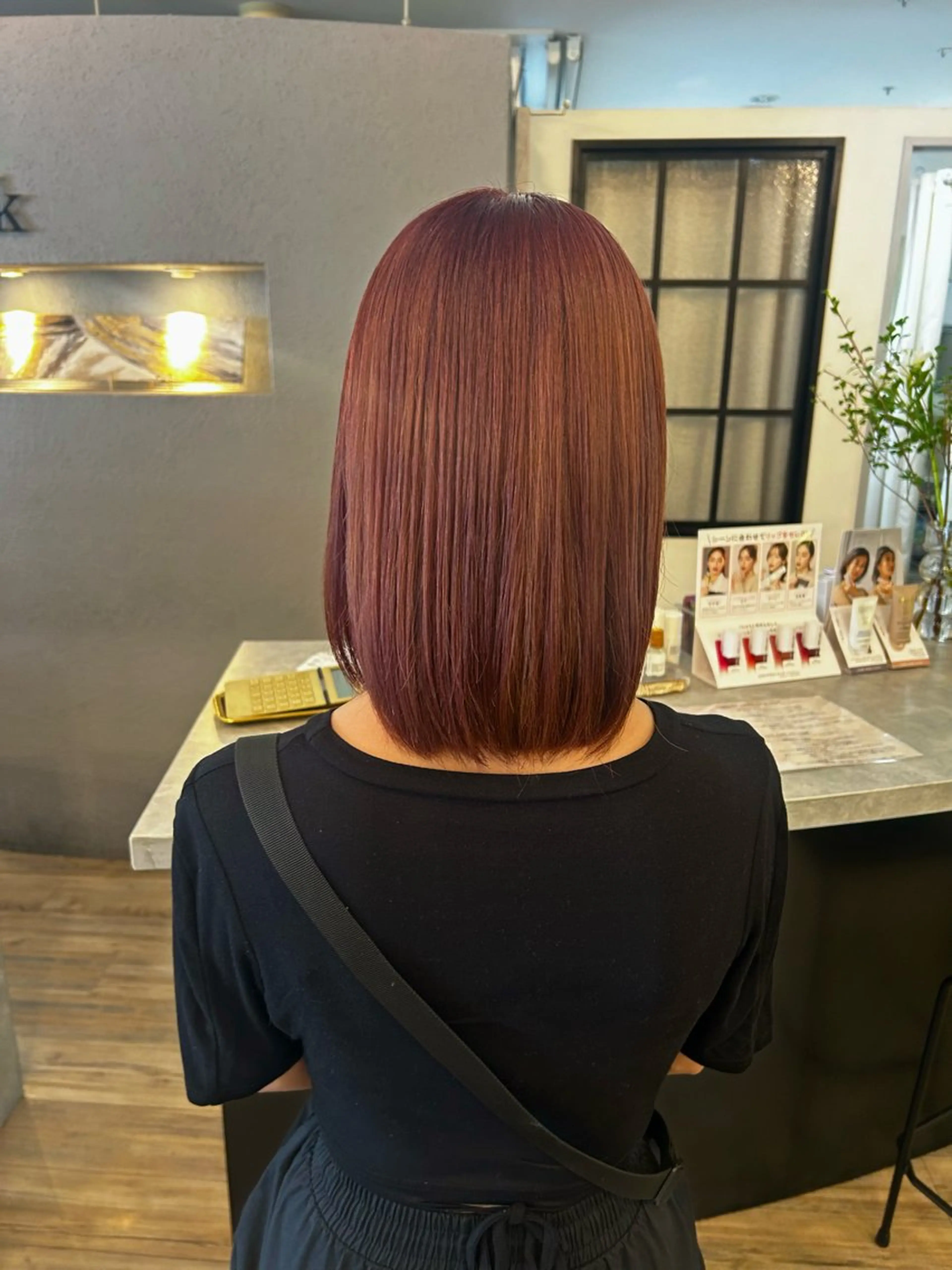 ミディアム カラー ミナミ🩰デサインカ ラー♡ヘアセットのヘアスタイル