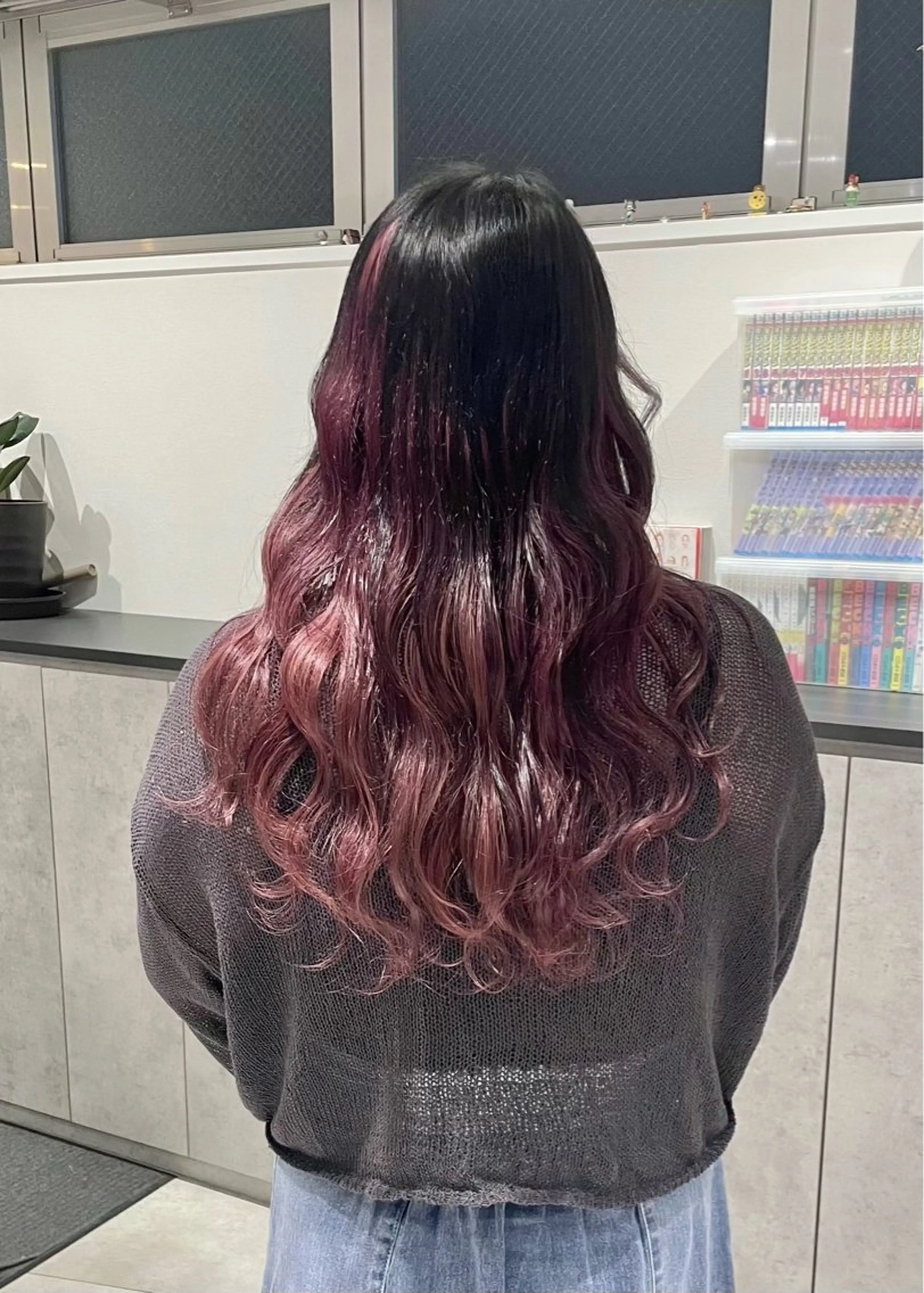 ロング カラー ピンクカラー ヘアカラー トリートメント 🌷ケアブリーチ /透明感/れい🌷のヘアスタイル
