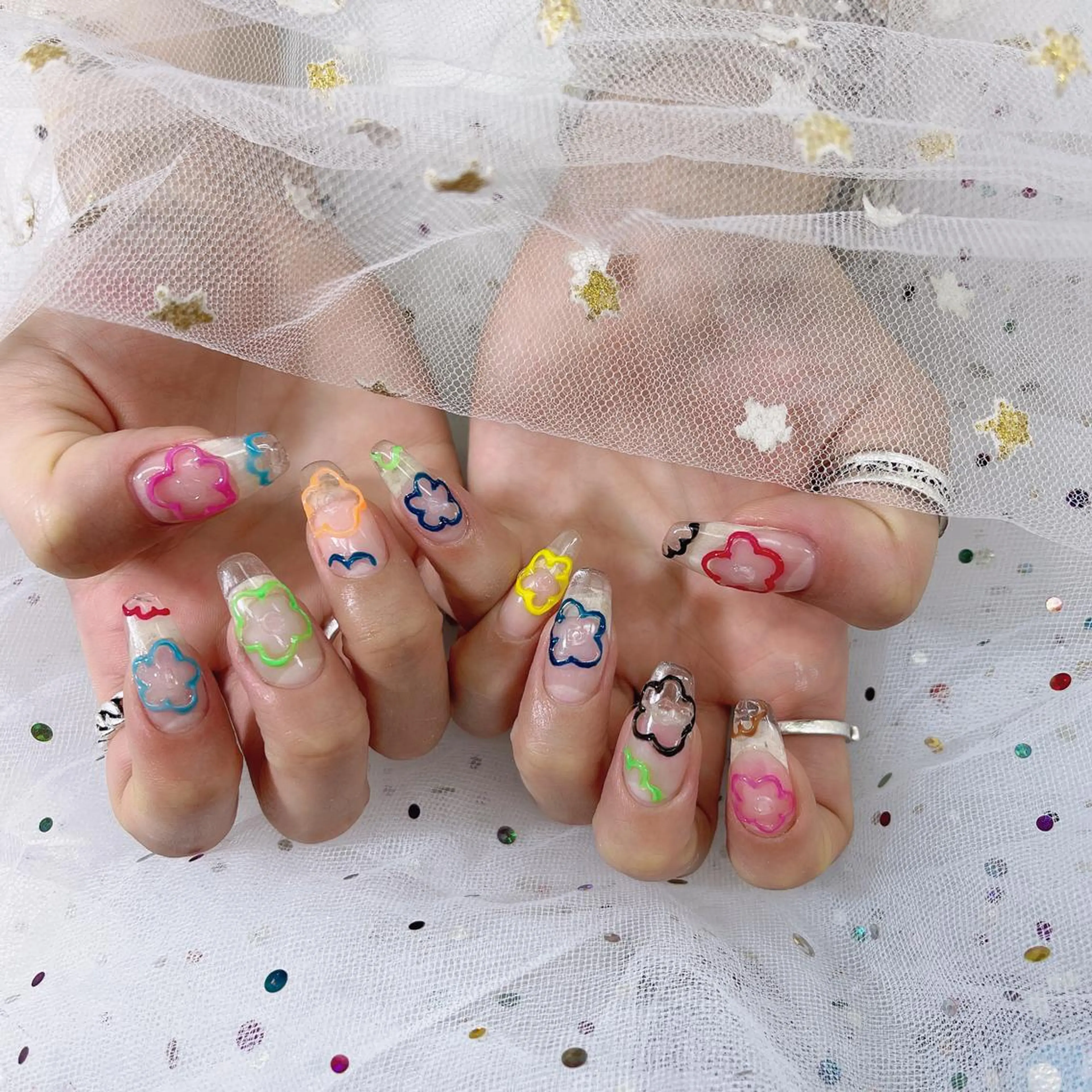 ネイル 🦋ネイルサロン ブラン🌈ゆりのネイルデザイン