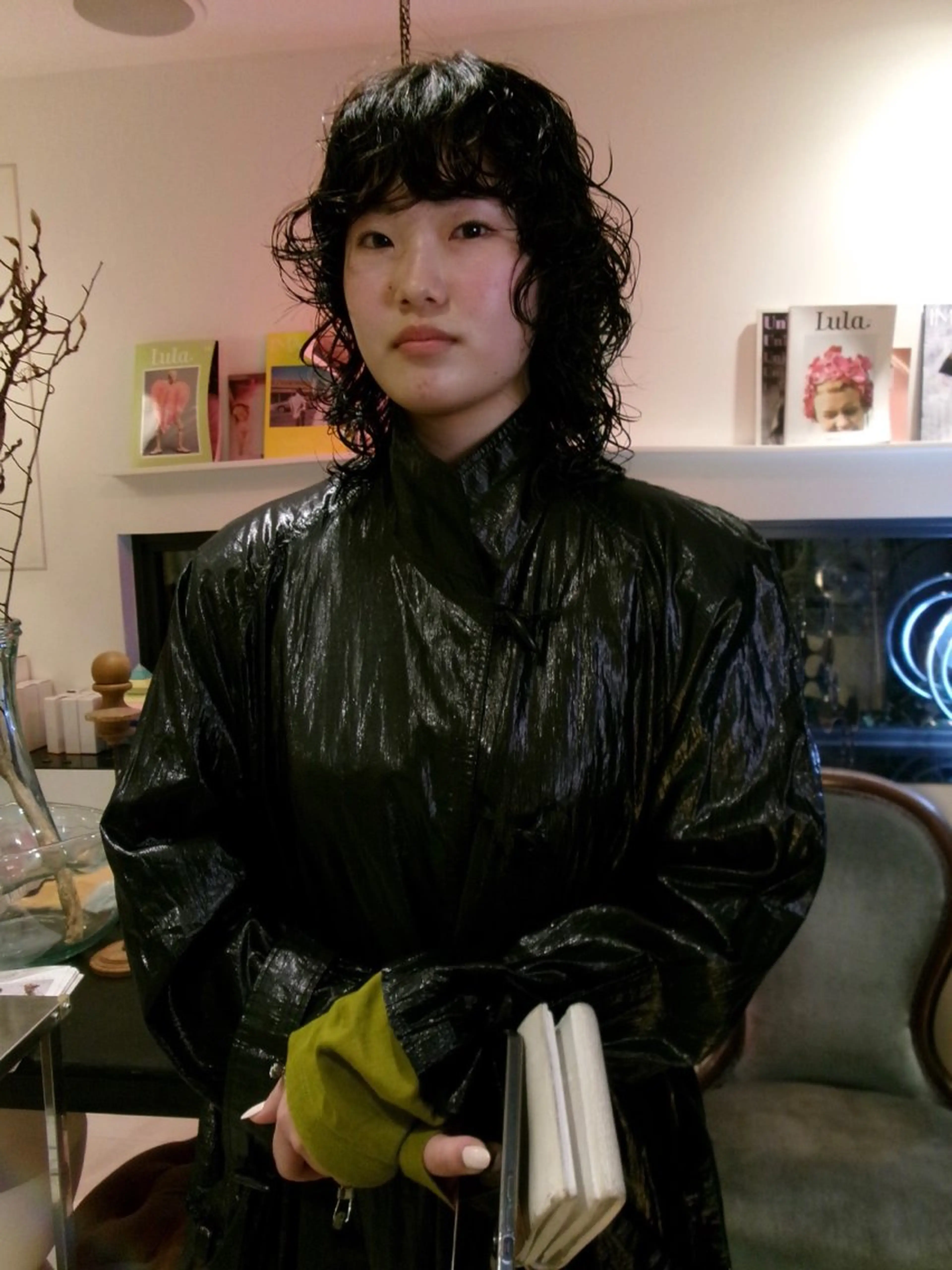 セミロング パーマ くせ毛 パーマ 早川 豪のヘアスタイル
