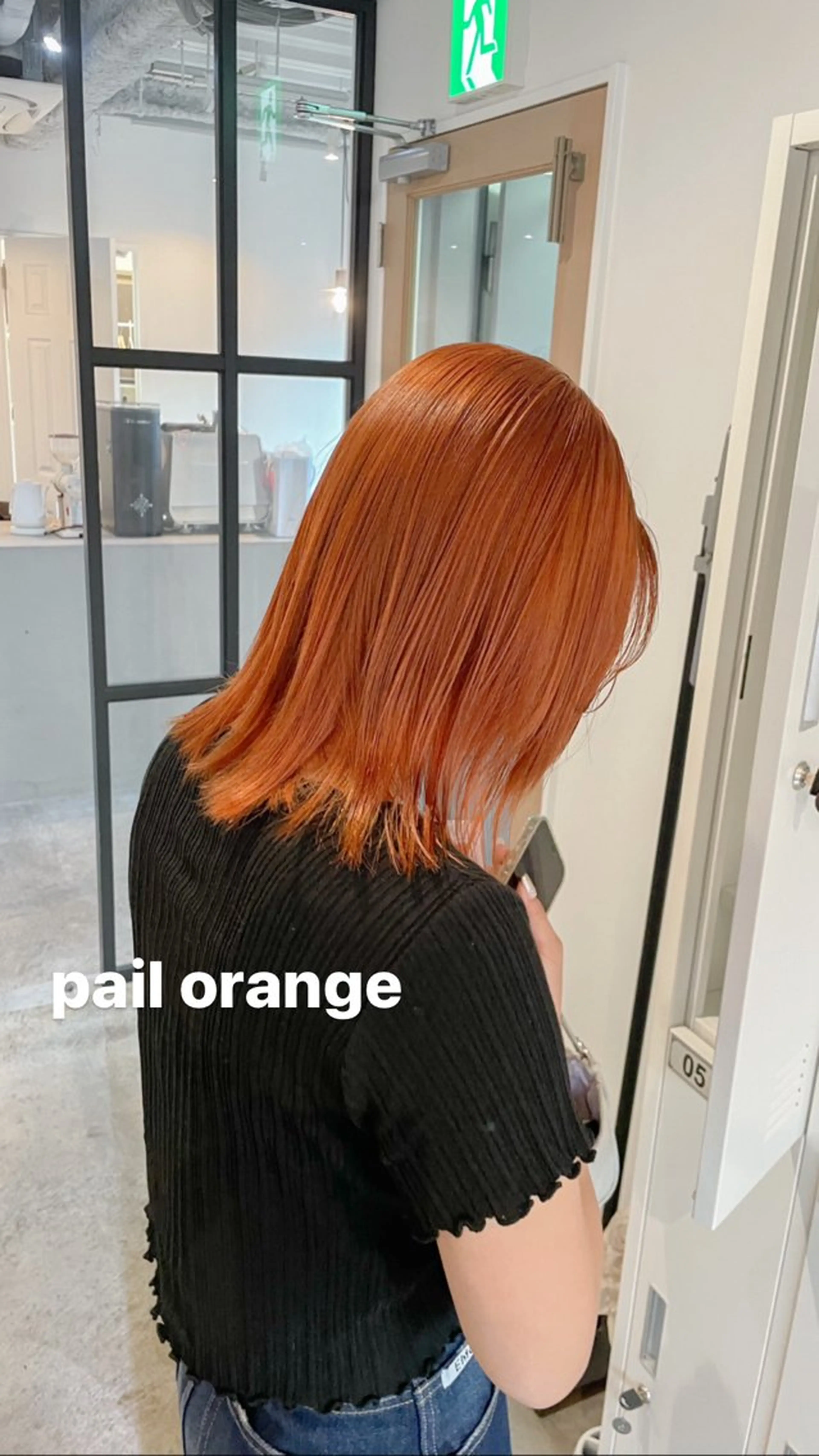 ミディアム カラー オレンジ カット ヘアカラー Takuma Suzuki中目黒のヘアスタイル