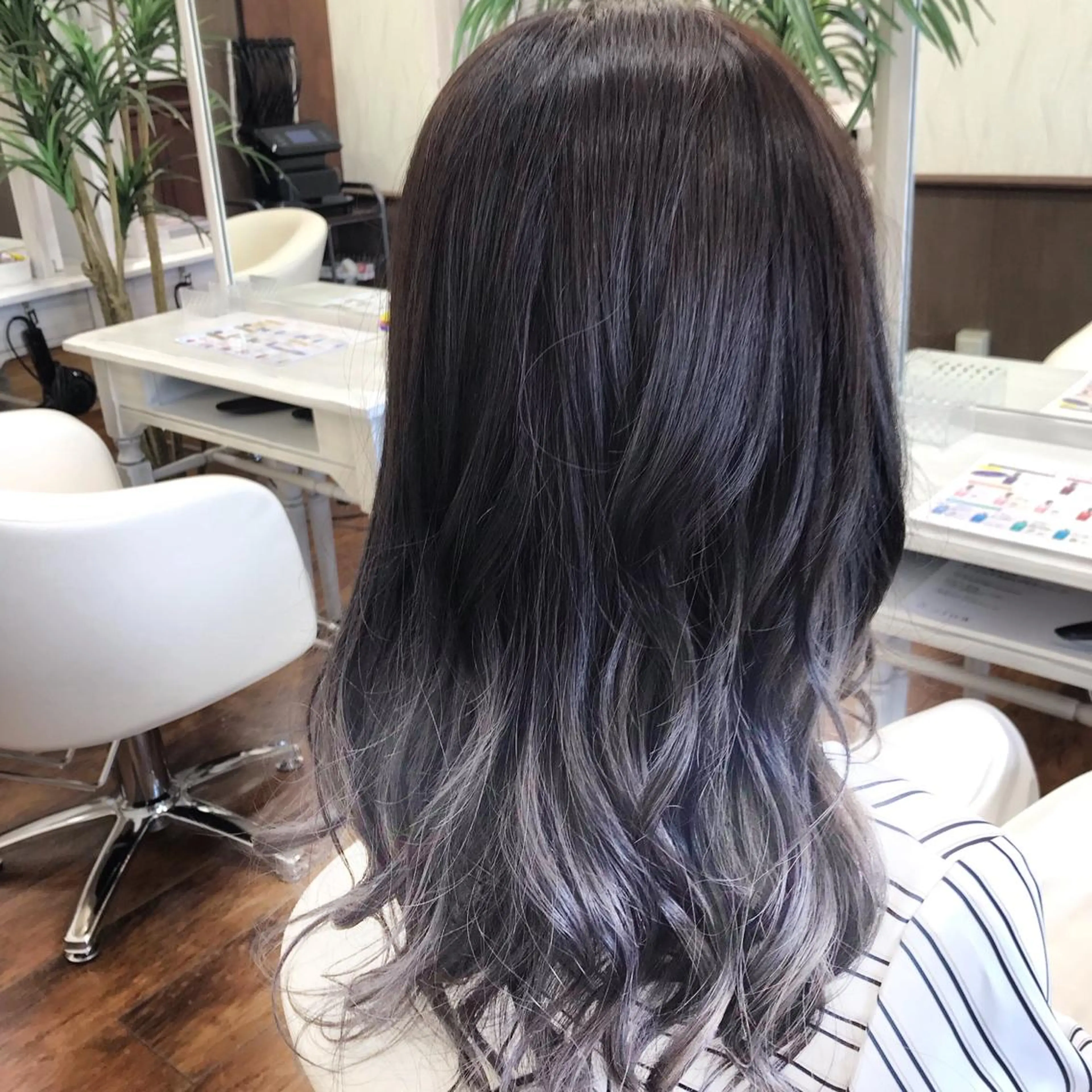 セミロング カラー 細川武琉 Aqua limeのヘアスタイル