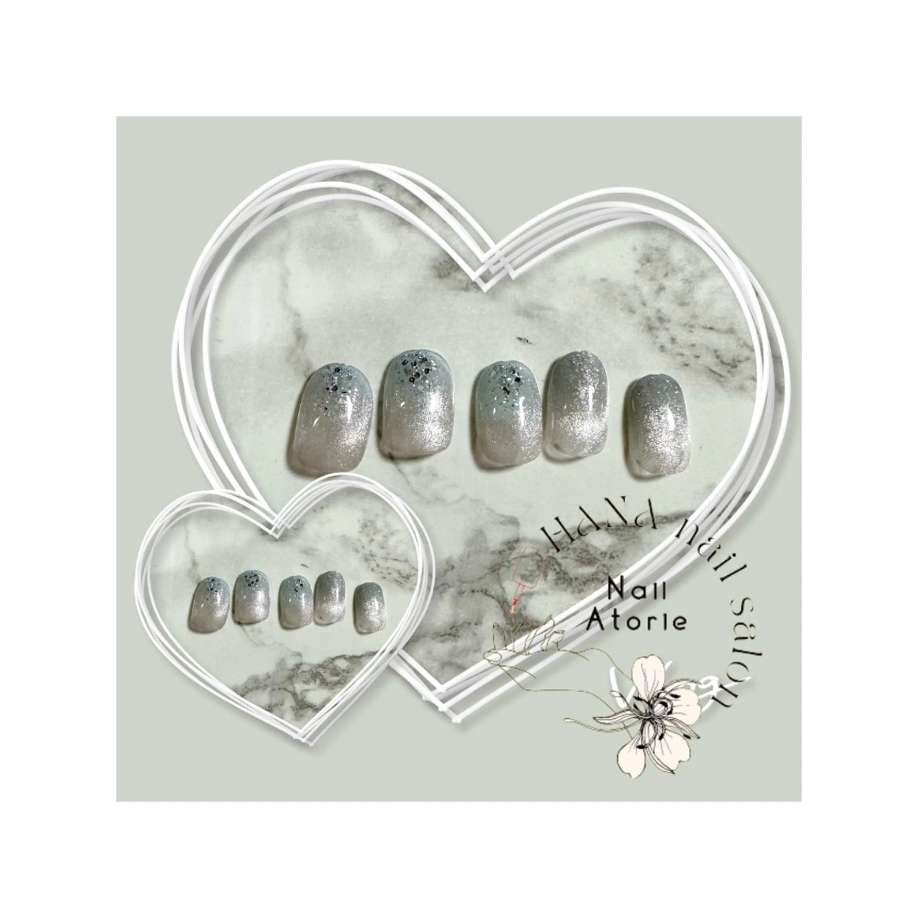 ネイル マグネットネイル シンプルネイル HaNA 　nail salonのネイルデザイン