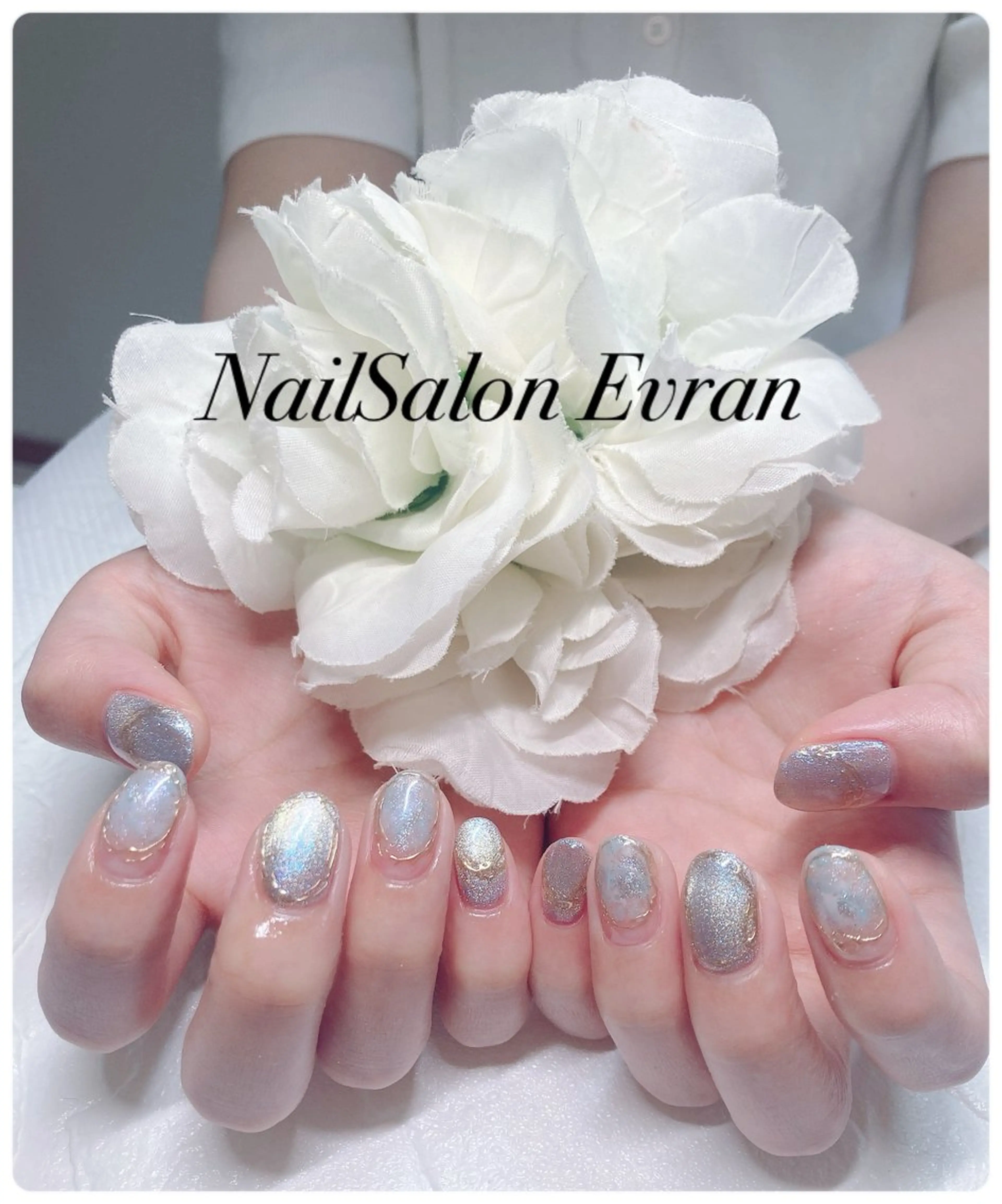 ネイル アートネイル フレンチネイル マグネットネイル 持ち込み ニュアンスネイル ハンドネイル Nail salon Evranのネイルデザイン