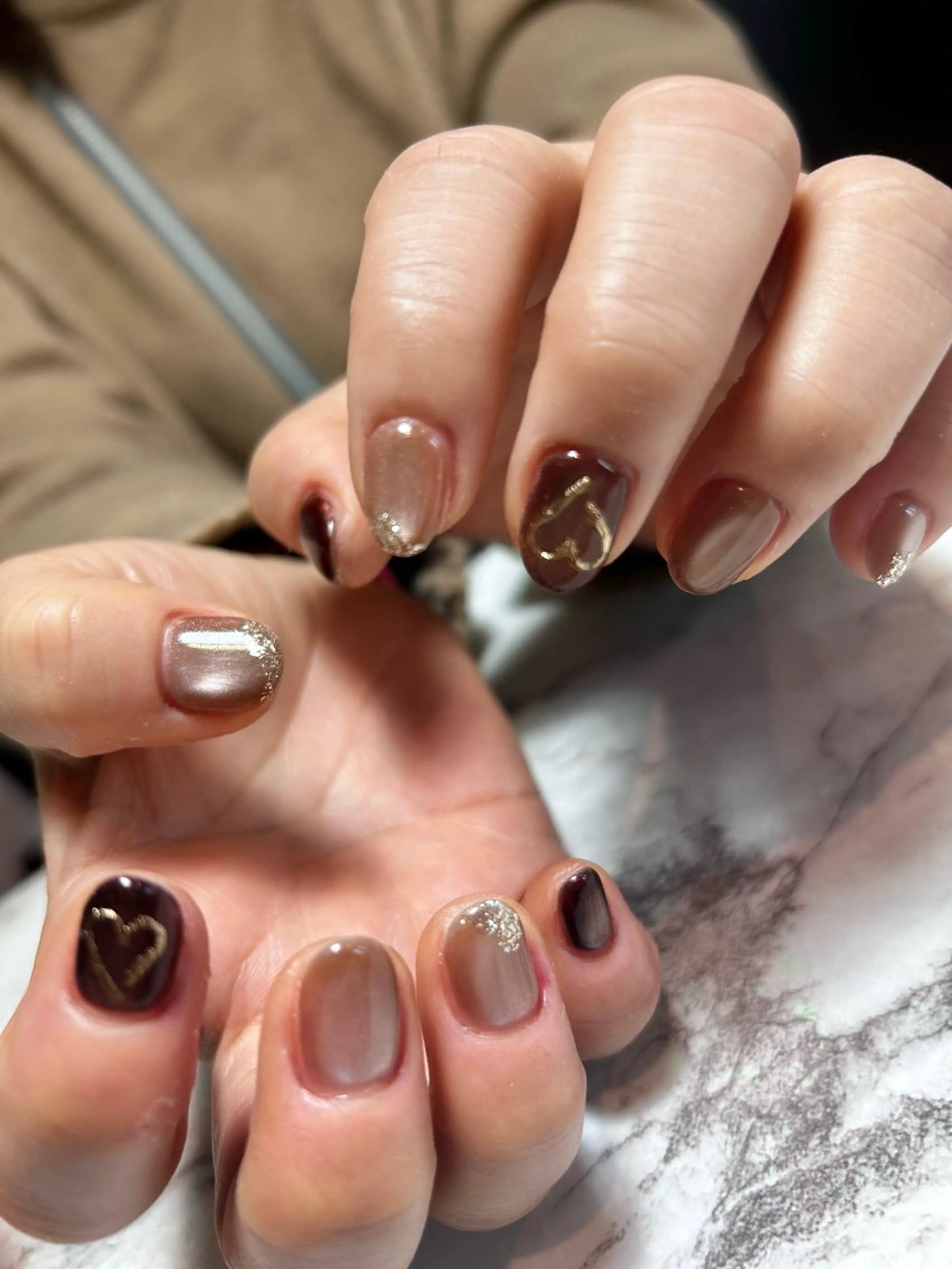 ネイル バレンタイン ハンドネイル フットネイル TESORO nailのネイルデザイン