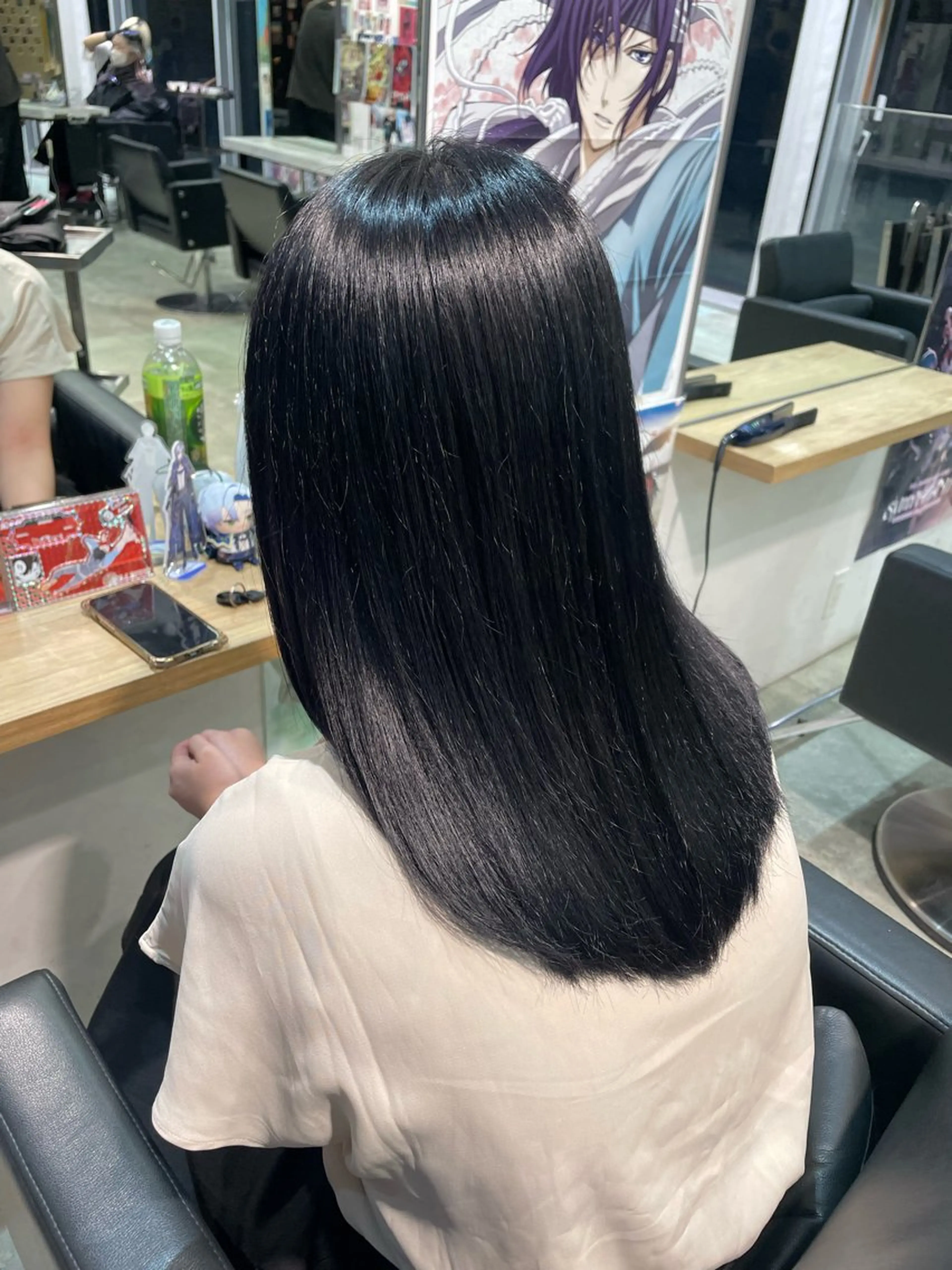ロング カラー 黒髪 ブリーチ ブリーチなしカラー ヘアカラー トリートメント 🍭ハイトーン/ レイヤーカット🦄のヘアスタイル