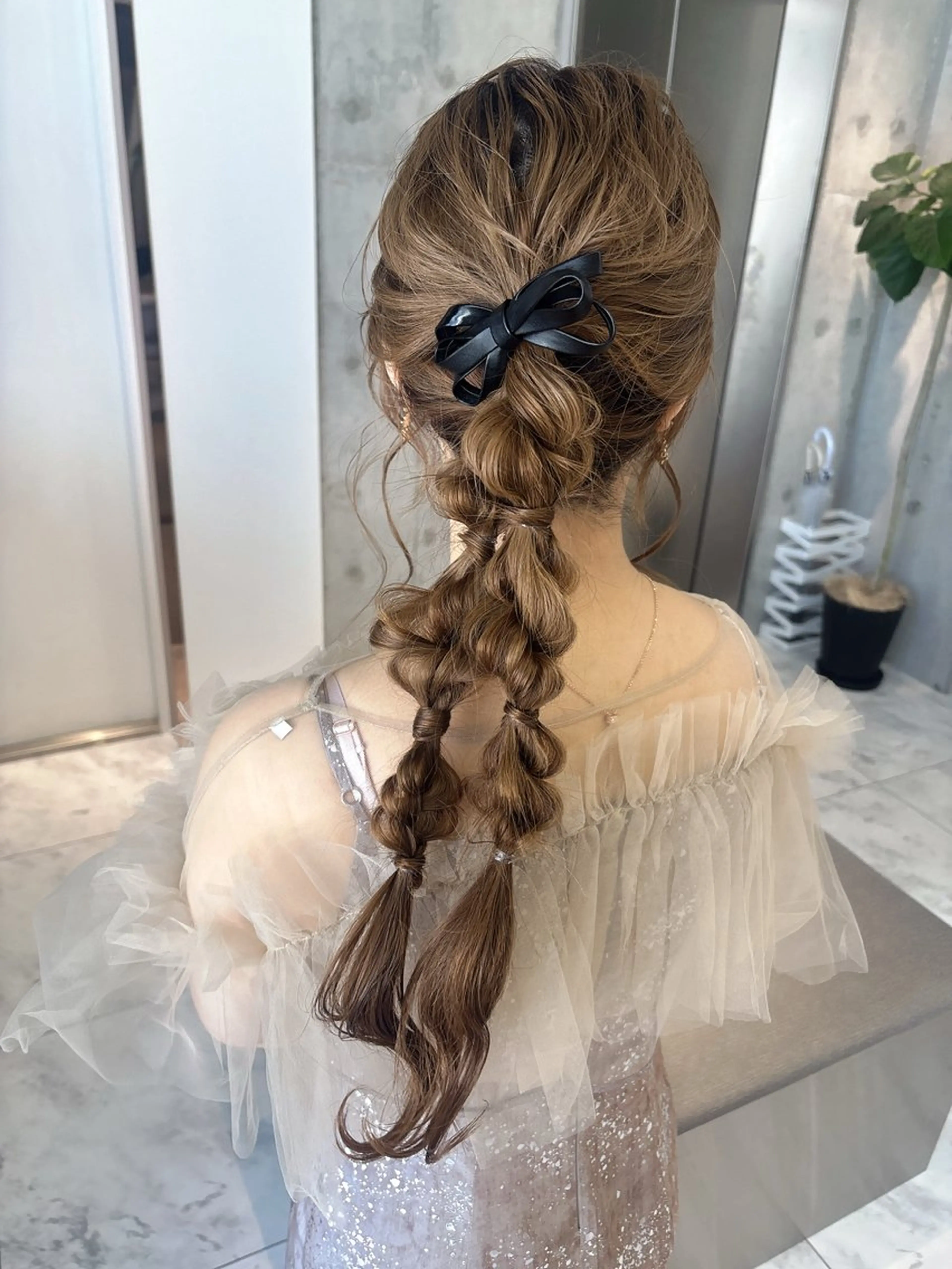 ミディアム ヘアカラー rina／ベージュ ワンホン/韓国ヘアのヘアスタイル