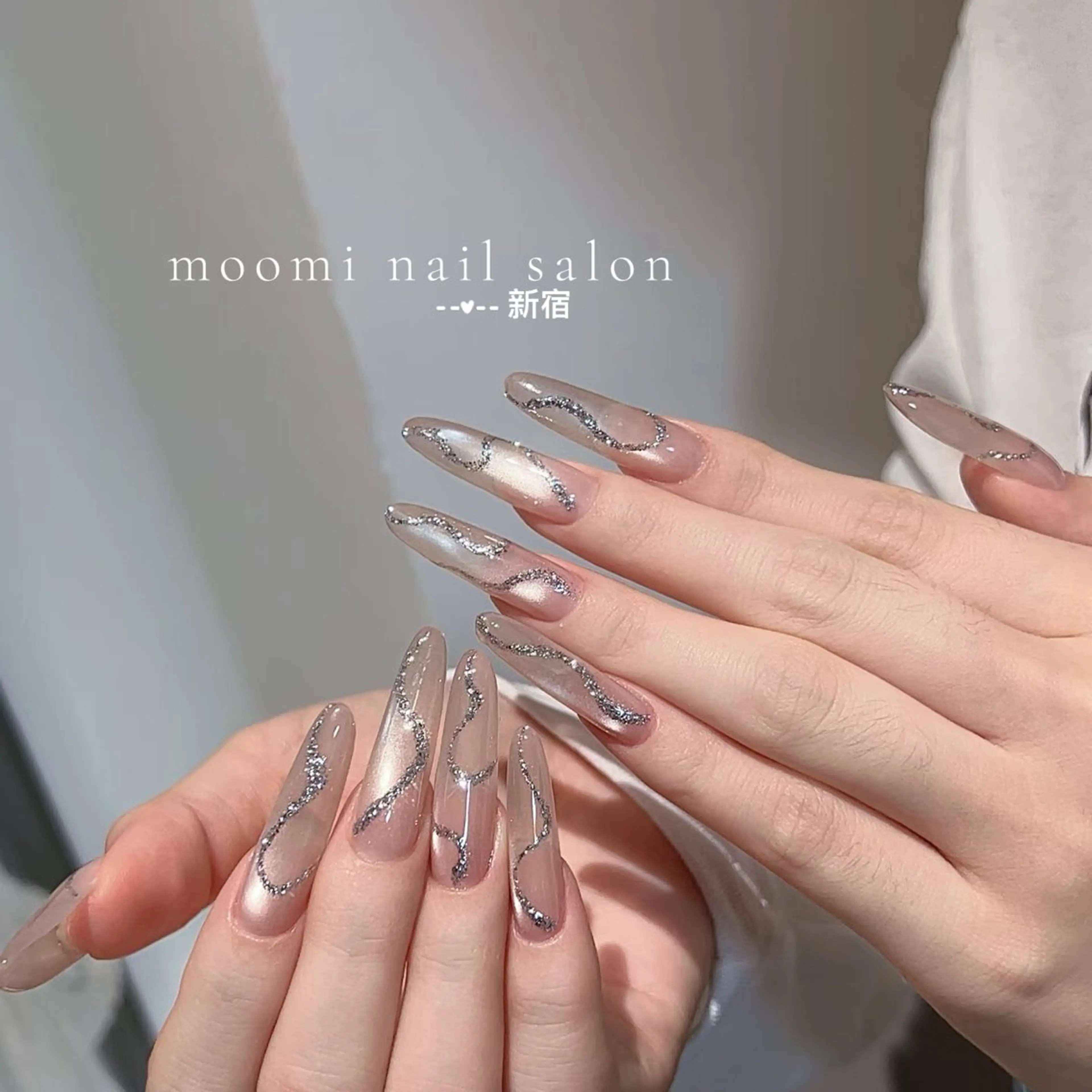 ネイル チークネイル フレンチネイル ジェルネイル グラデーション ハート ハンドネイル moomi nail スカルプ専門のネイルデザイン