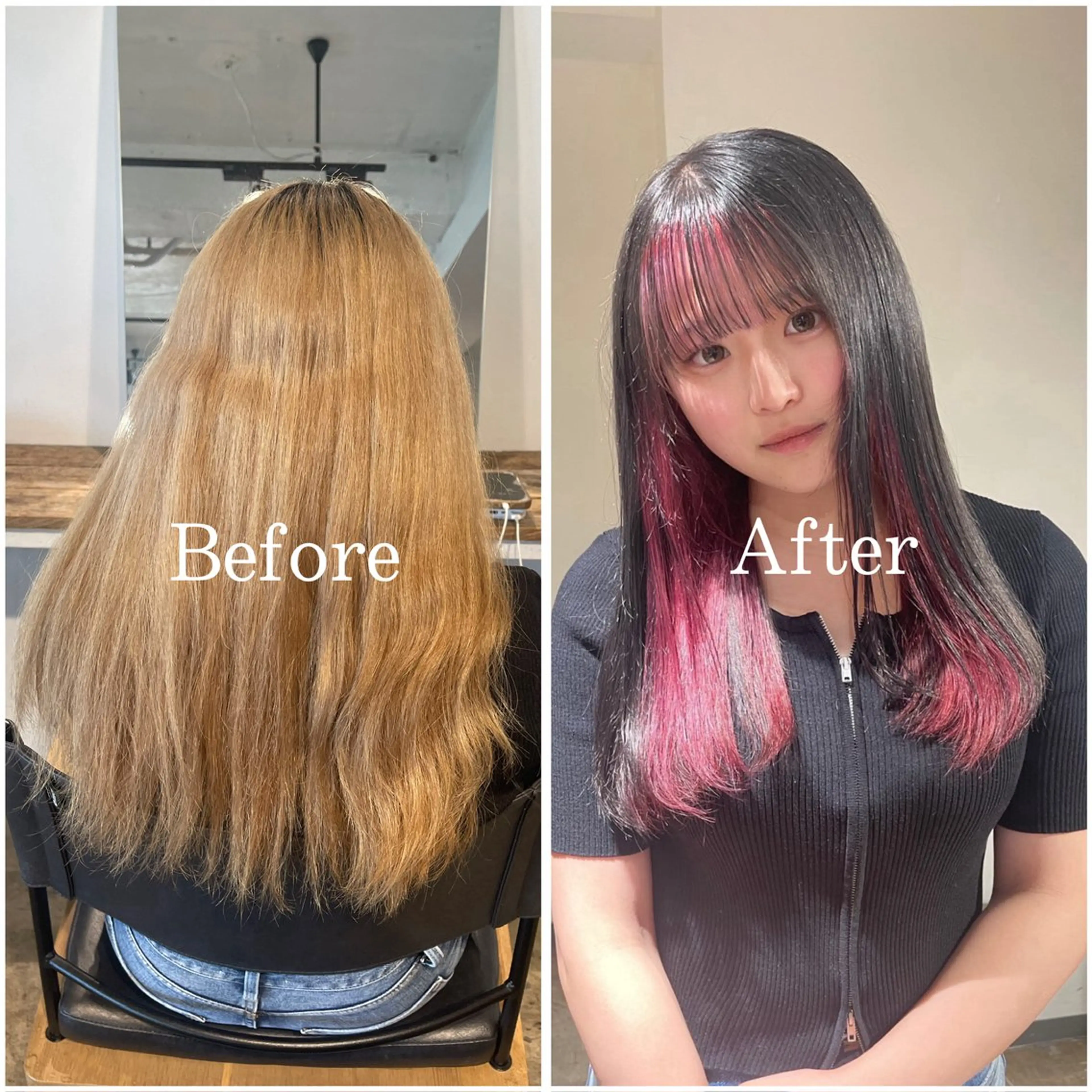 ロング カラー ブリーチ ケアブリーチ デザインカラー 似合わせカット ヘアカラー ムラ修正/ ハイトーン💖Riaのヘアスタイル