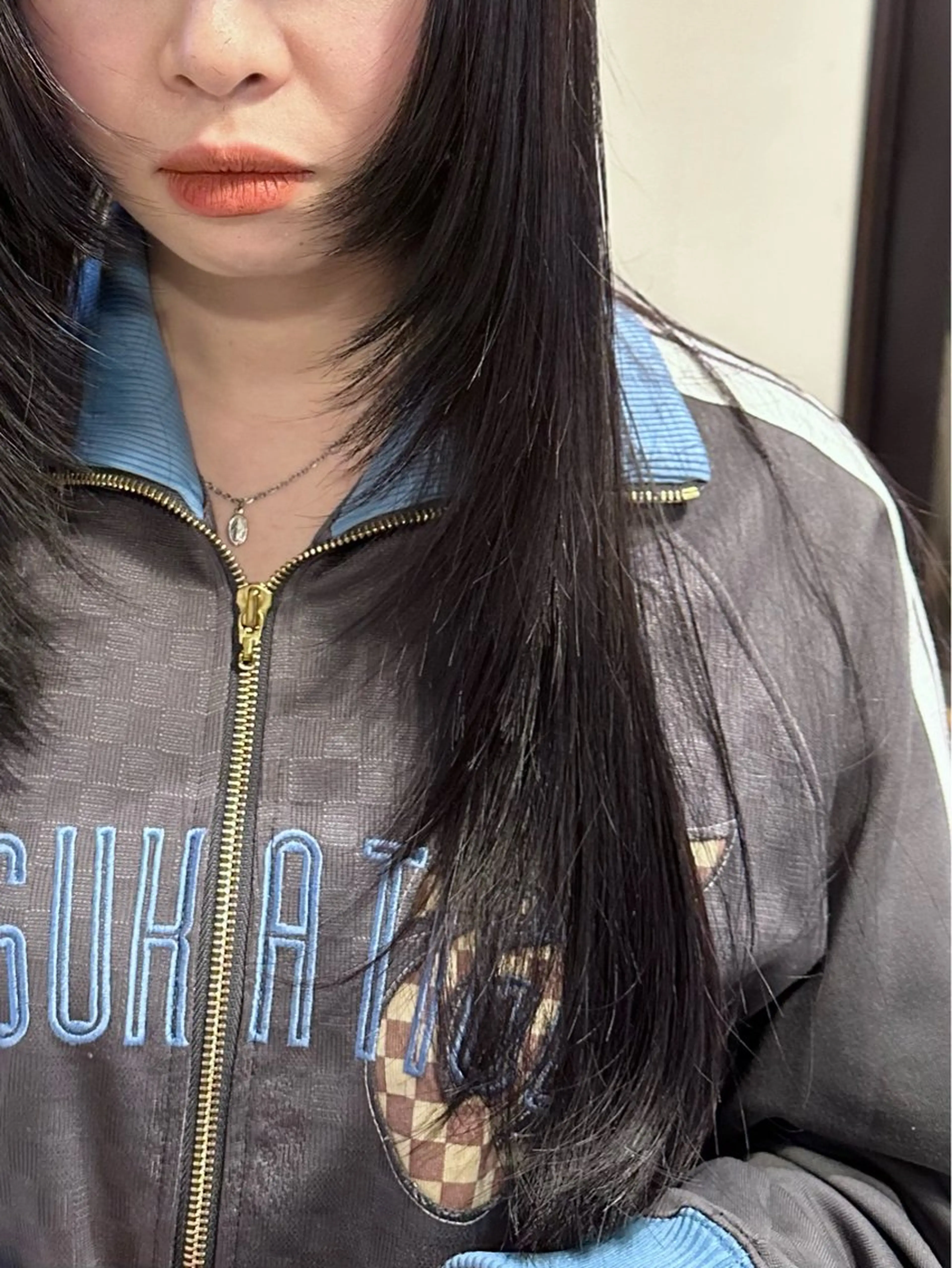 ロング 顔まわりレイヤー 顔周りカット ハイレイヤー レイヤーカット 【髪質改善】韓国ヘア 🌷miku🌷のヘアスタイル