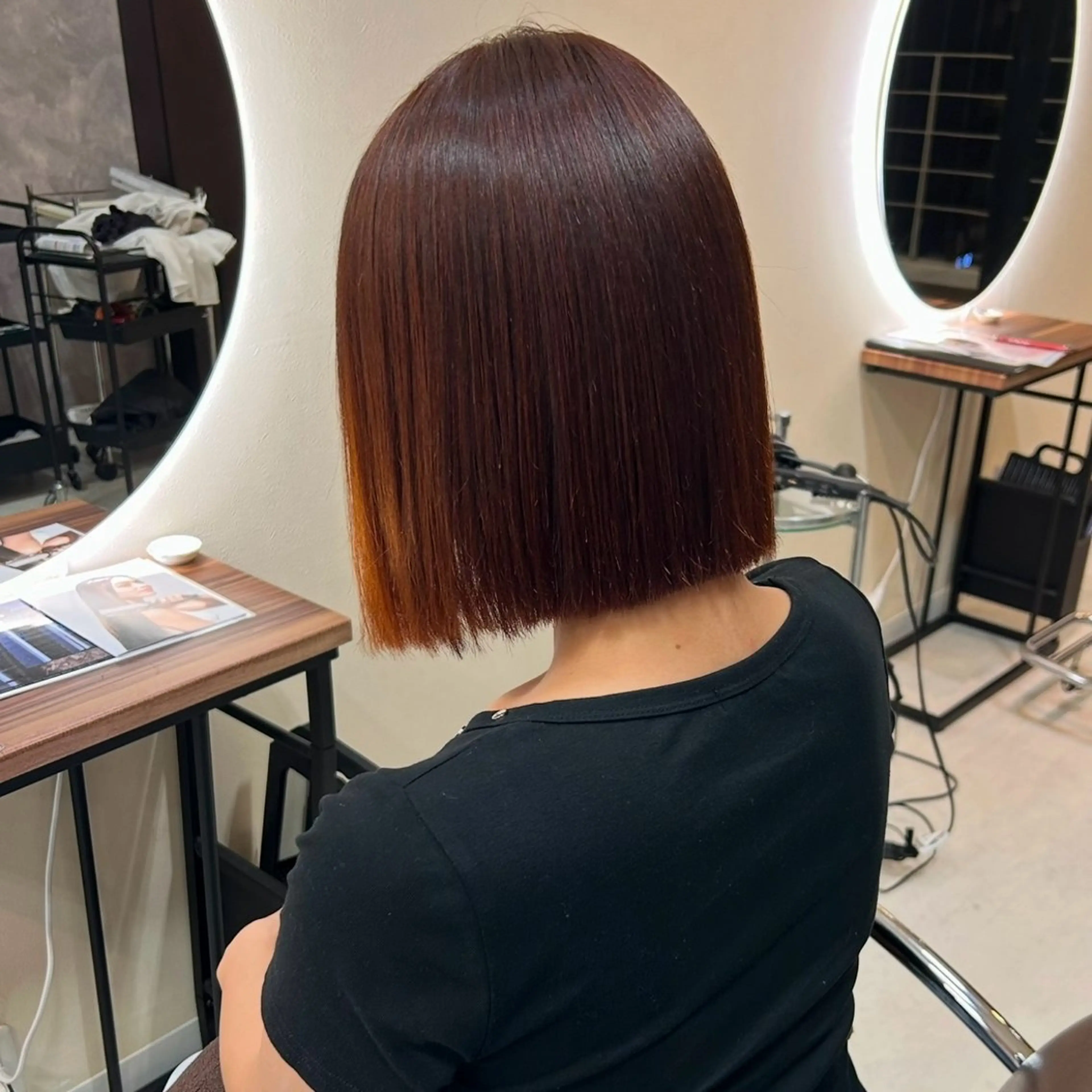 ショート オレンジブラウン ヘアカラー トリートメント Sio. hair design所属・加藤 野々愛のヘアスタイル