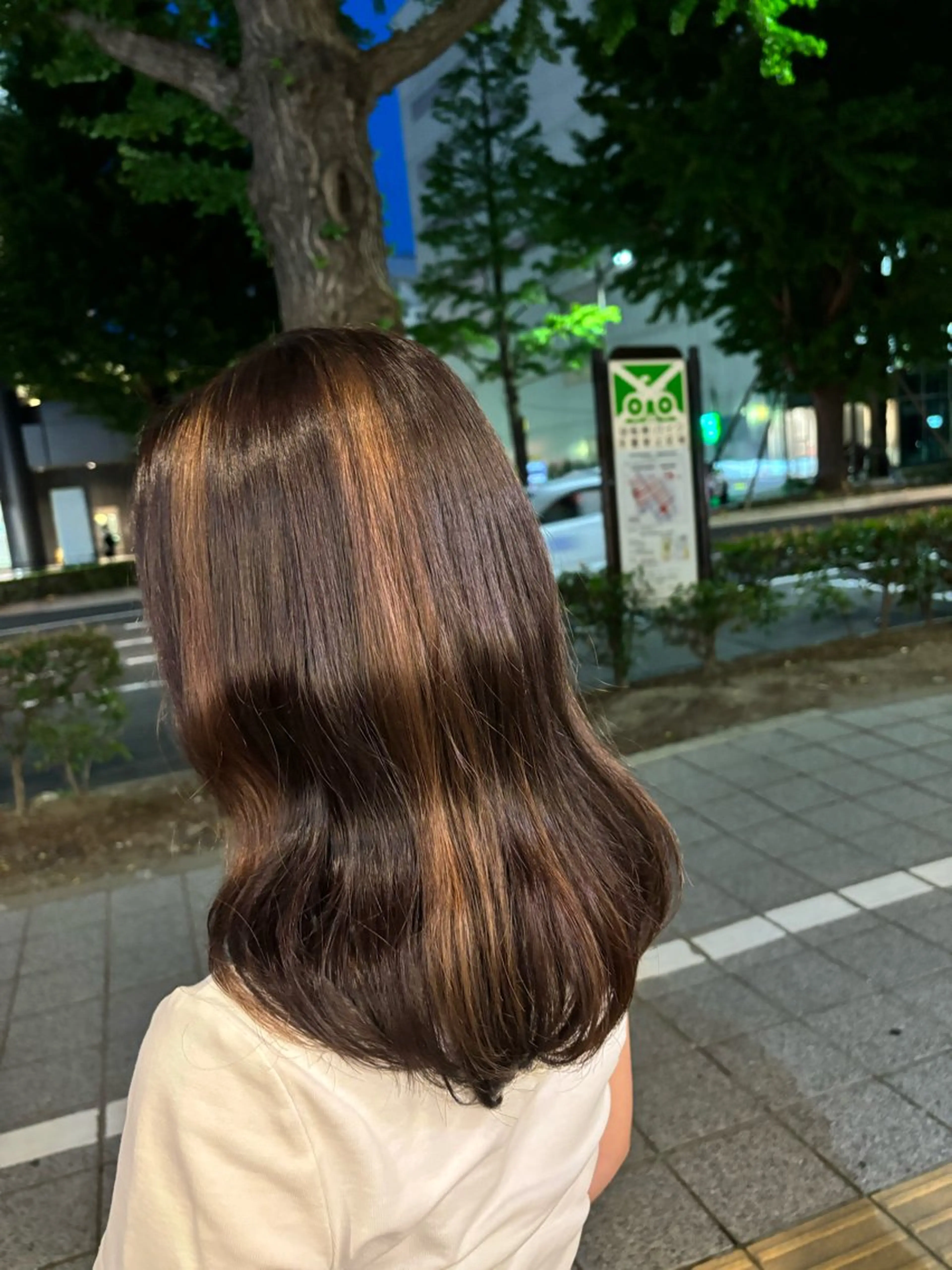 ロング カラー カット ヘアカラー 🍓ハイトーンカラー 🎀nene🍓のヘアスタイル