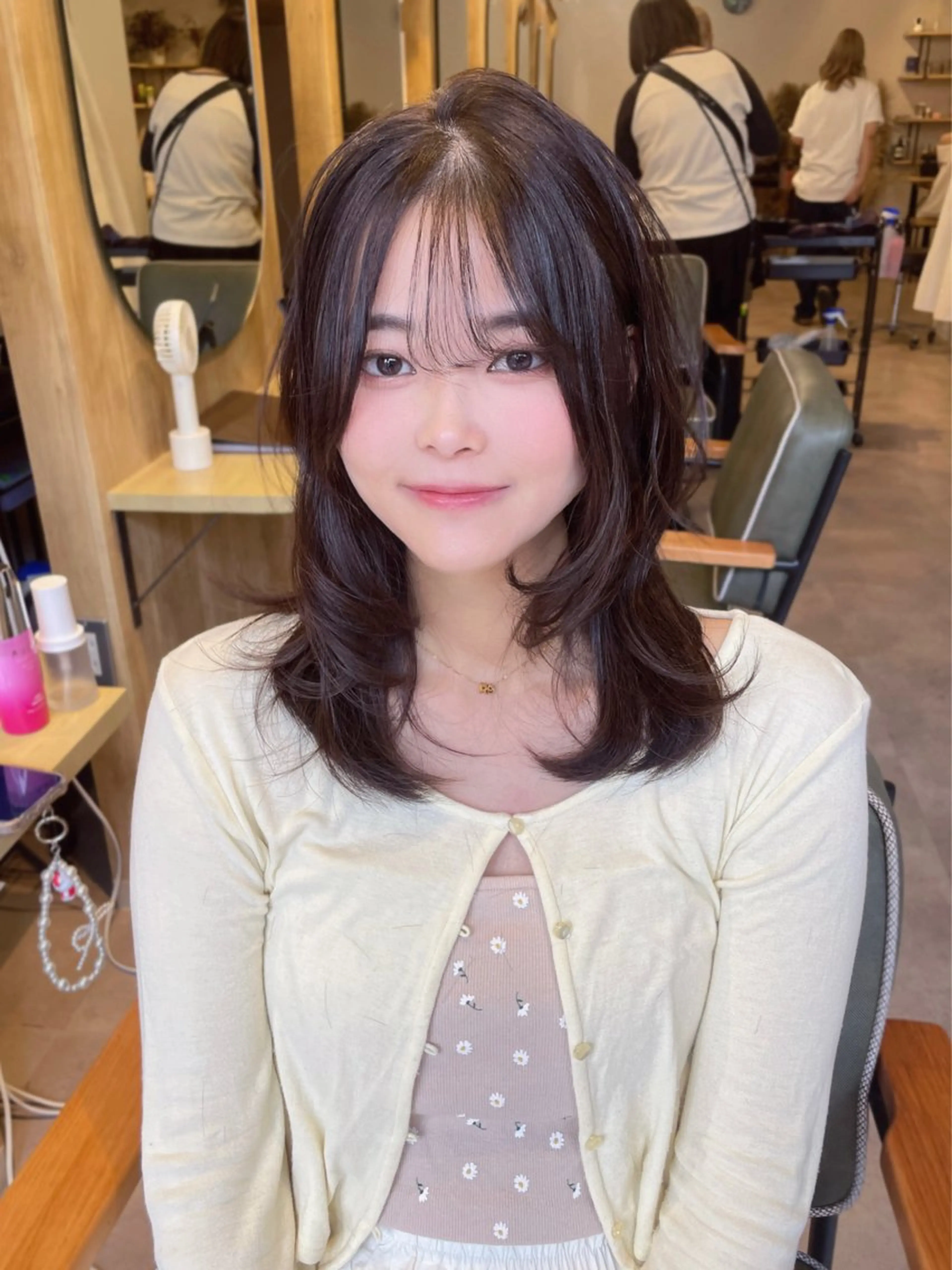 ロング レイヤーカット 似合わせカット/ 顔周りカット/まりなのヘアスタイル