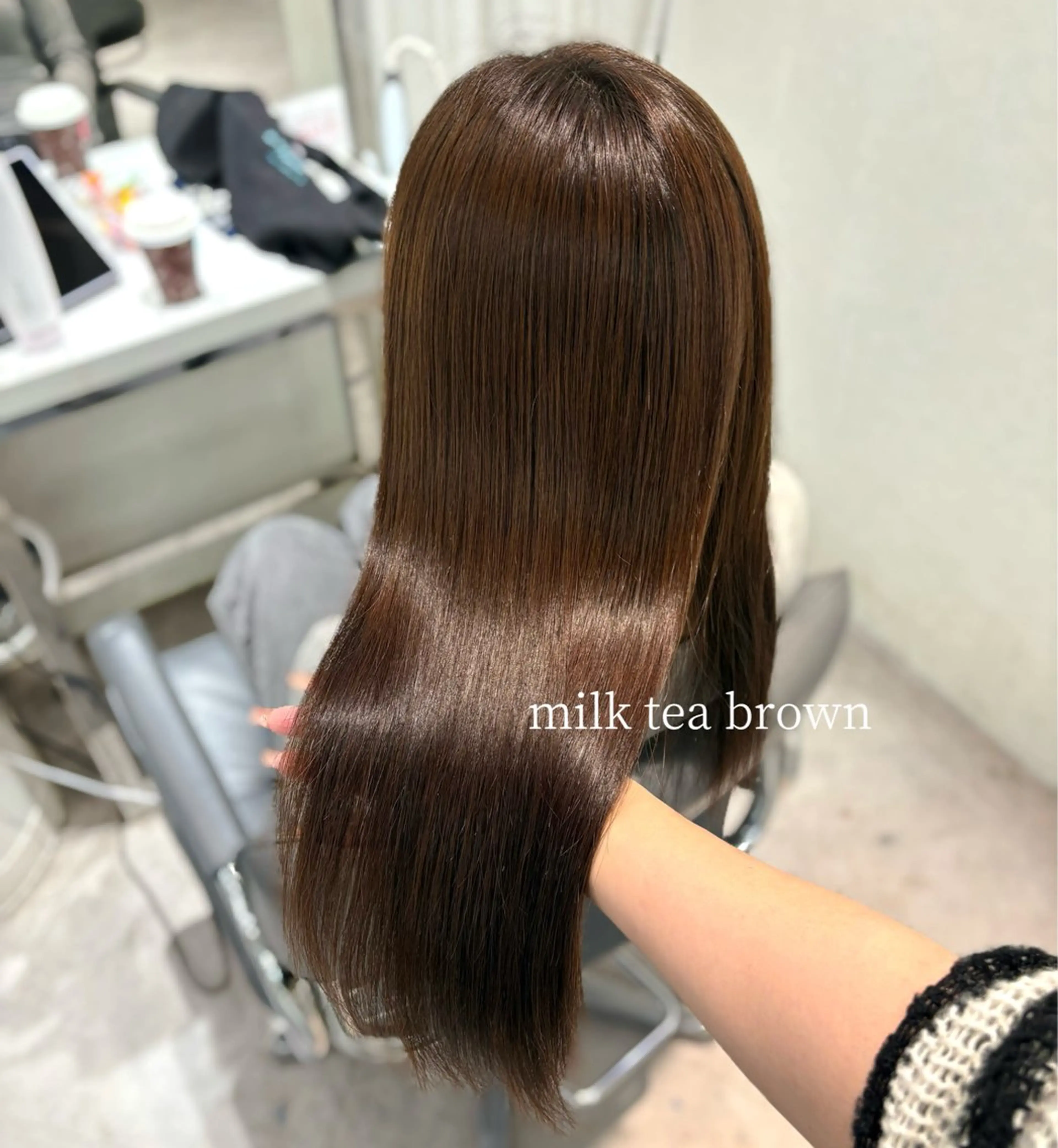 ロング カラー ブリーチ ブラウンカラー ブリーチなしカラー カット ヘアカラー トリートメント MEI🎀つやカラー 🎀レイヤー🎀渋谷のヘアスタイル