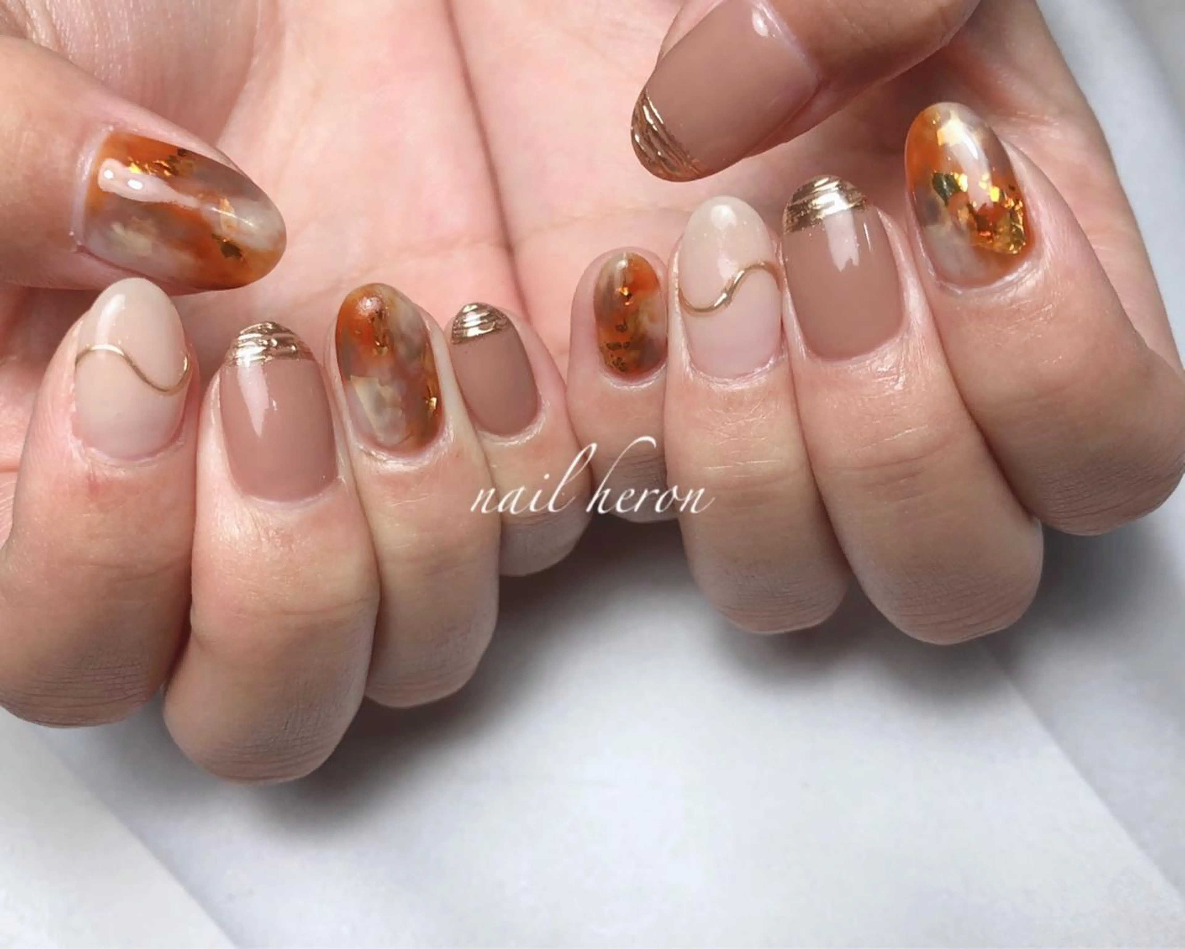 ネイル べっ甲ネイル ハンドネイル nail heron所属・saki_ nail heronのその他イメージ