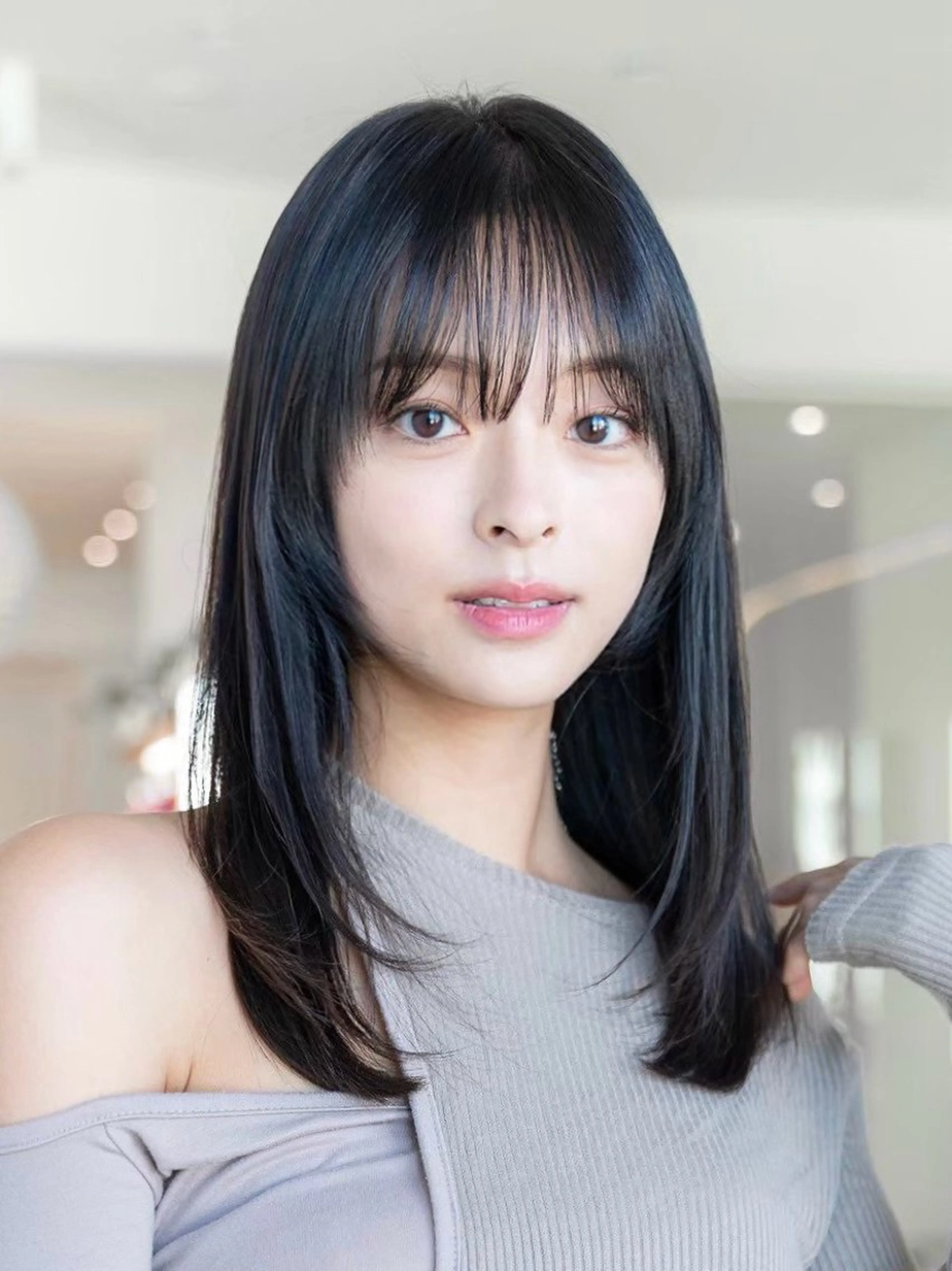 ミディアム レイヤーカット カット トリートメント 渋谷/レイヤー 透明感ﾊｯｼｭｶｯﾄのヘアスタイル