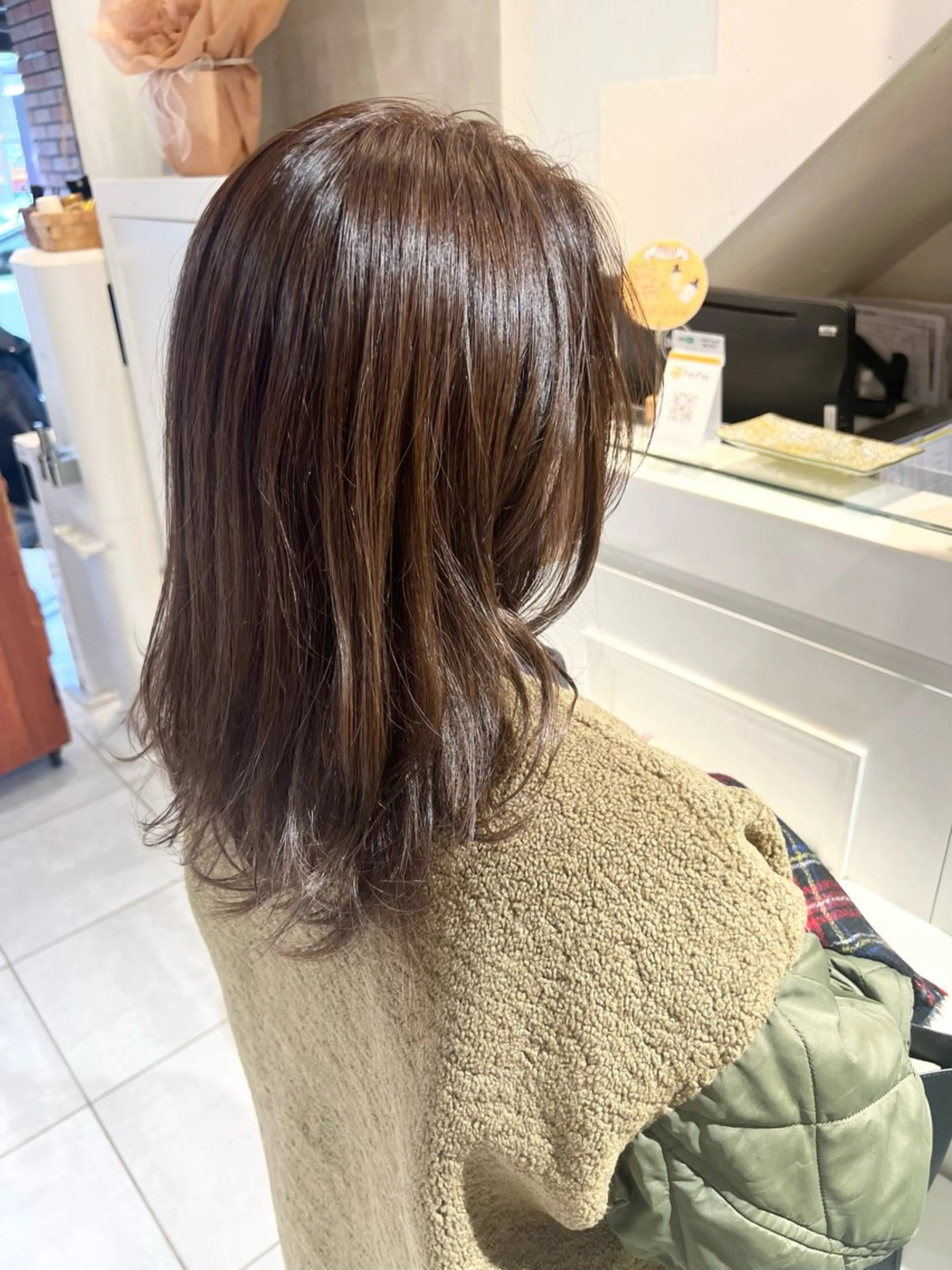 セミロング カラー パーマ ヘアアレンジ ヘアカラー 🌷山田 有友名🌷のヘアスタイル