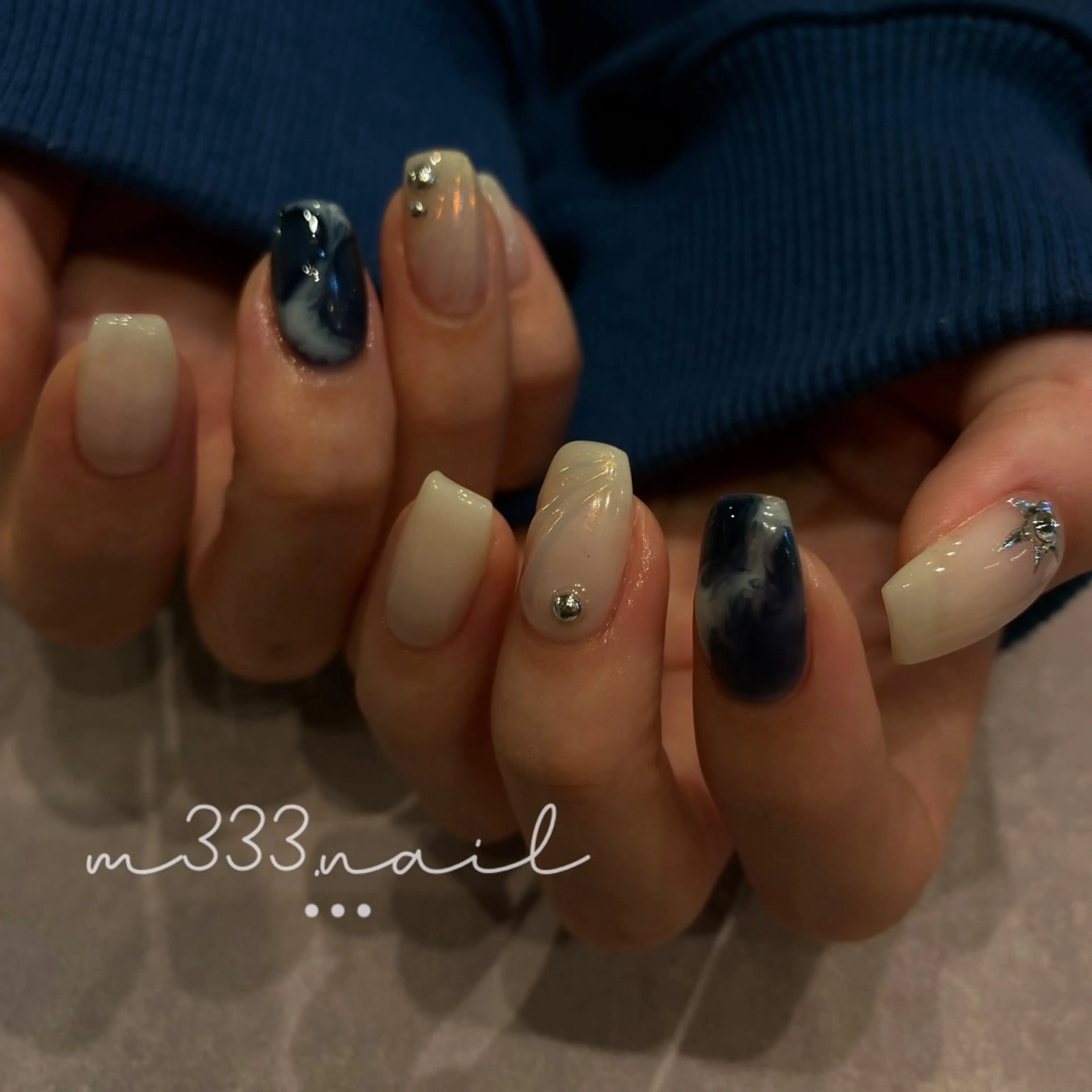 ネイル 大理石ネイル(マーブル) ハンドネイル hair  MILE.所属・MILE. mukonosouのネイルデザイン