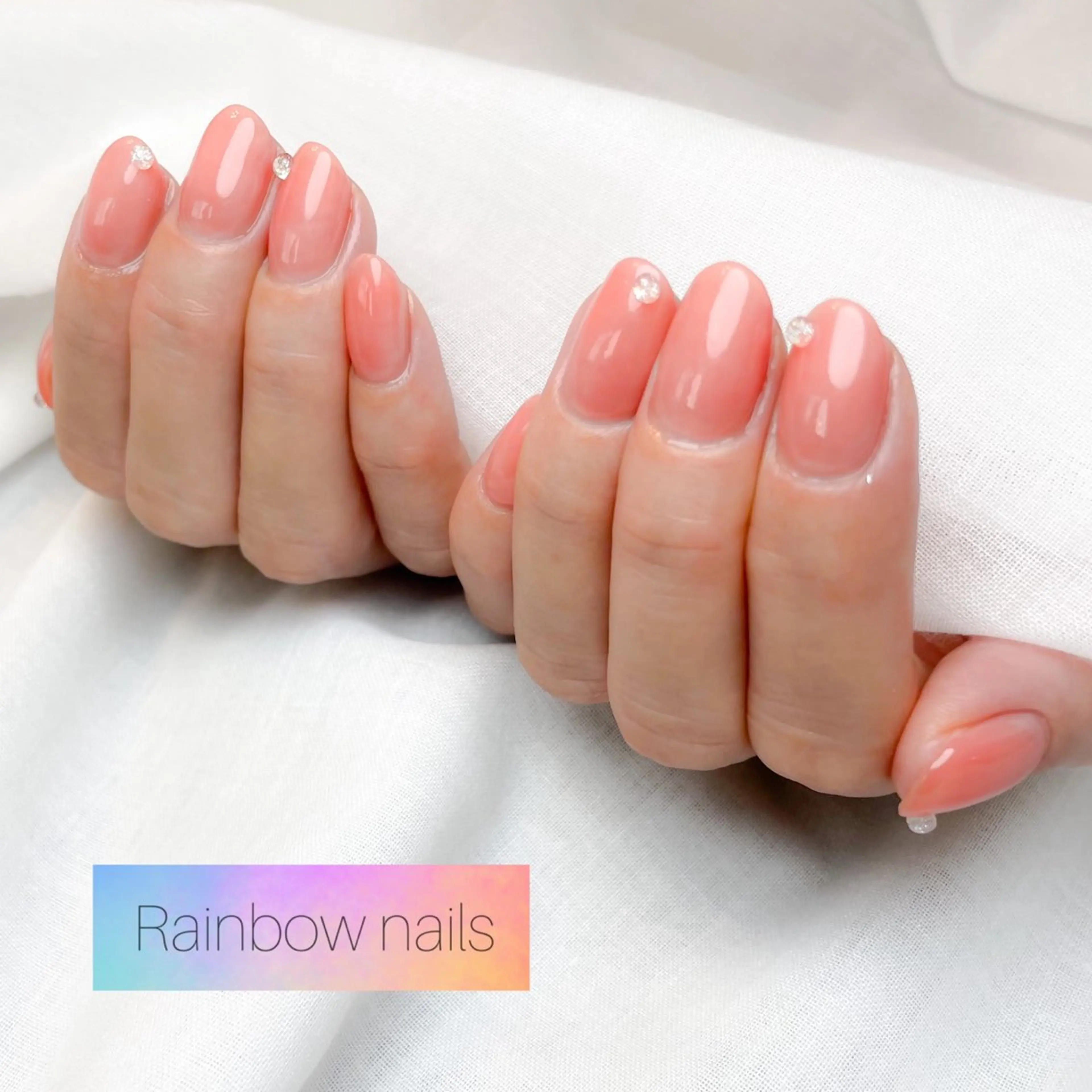ネイル Rainbow nailsくろちゃんのネイルデザイン