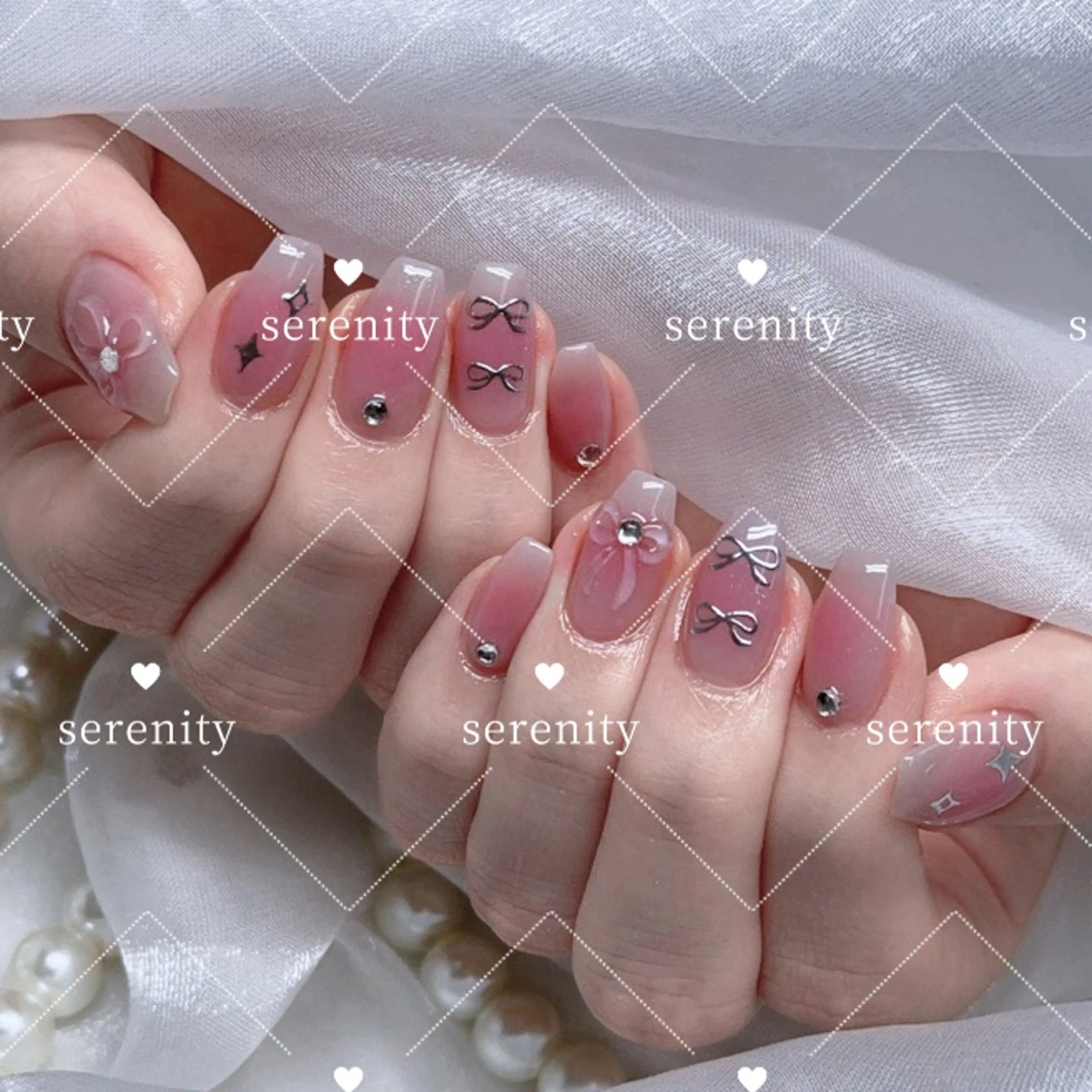 ネイル ハンドネイル ハンドケア ✨Serenity ワンホンネイルのネイルデザイン