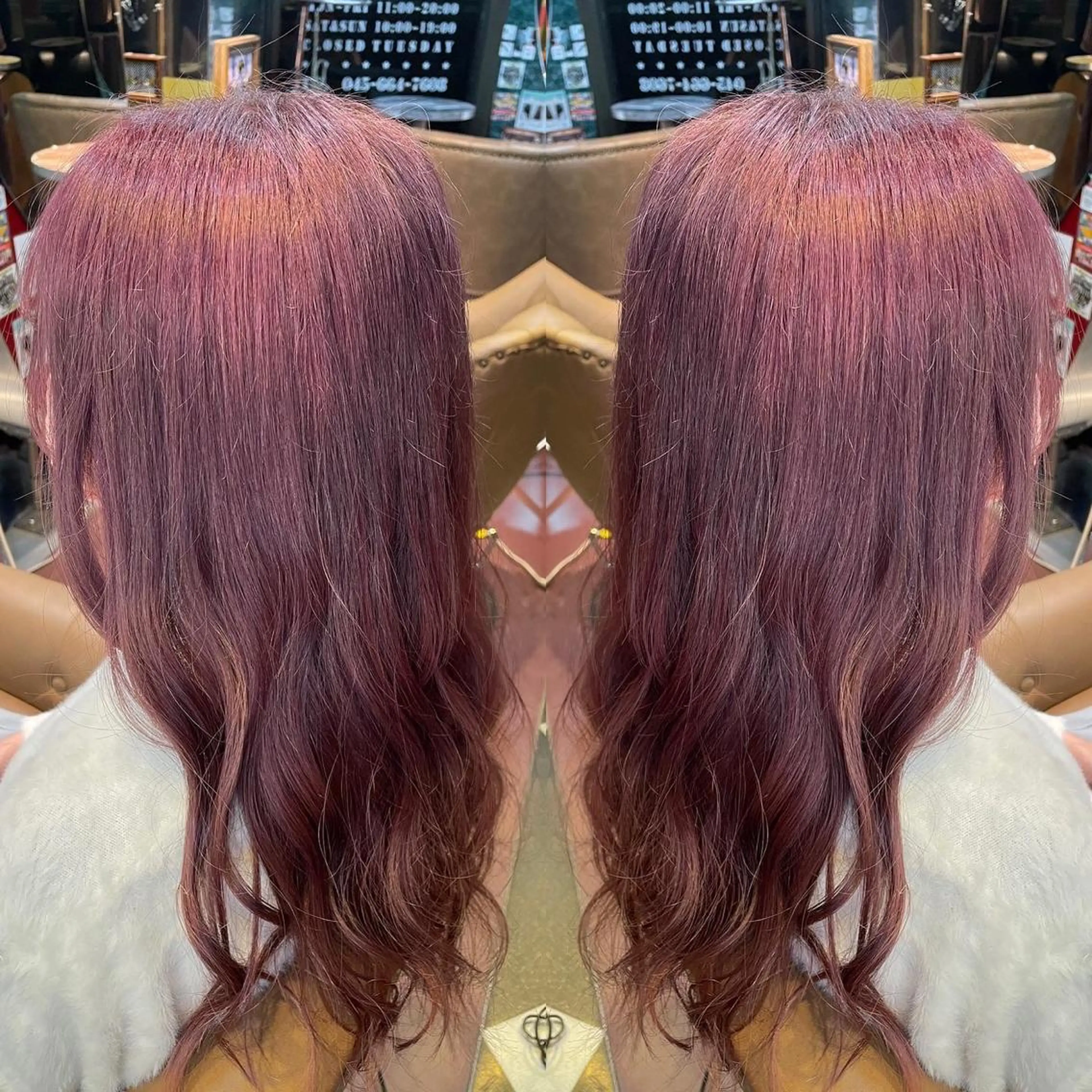 ロング カラー ブリーチ ケアブリーチ ピンクカラー 👑派手髪/カット 👑ANRYのヘアスタイル