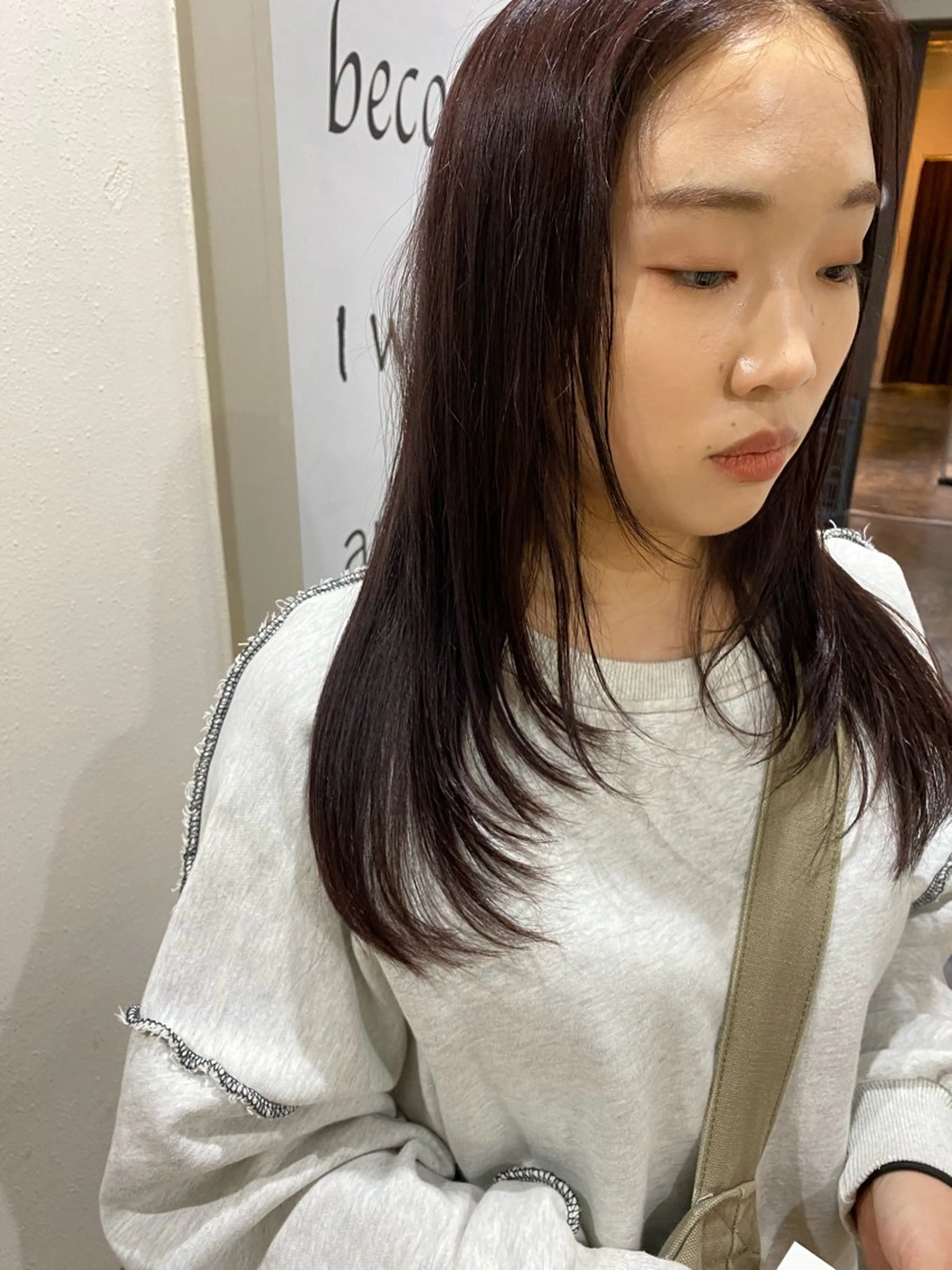 ロング カラー カット ヘアカラー くすみカラー♡ Yuukaのヘアスタイル