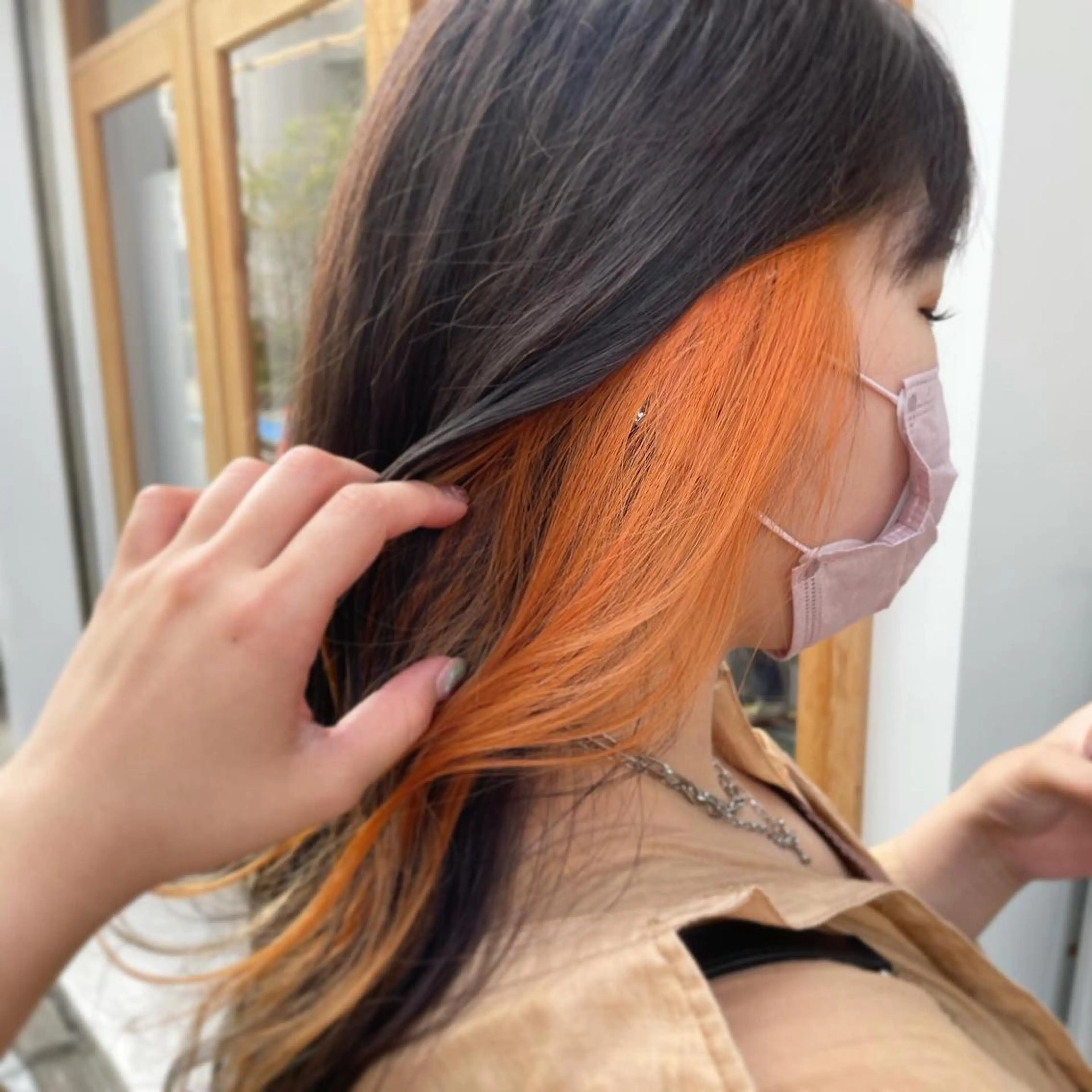 セミロング カラー ヘアアレンジ REONA🪽✨ 日常に馴染む髪🫧のヘアスタイル