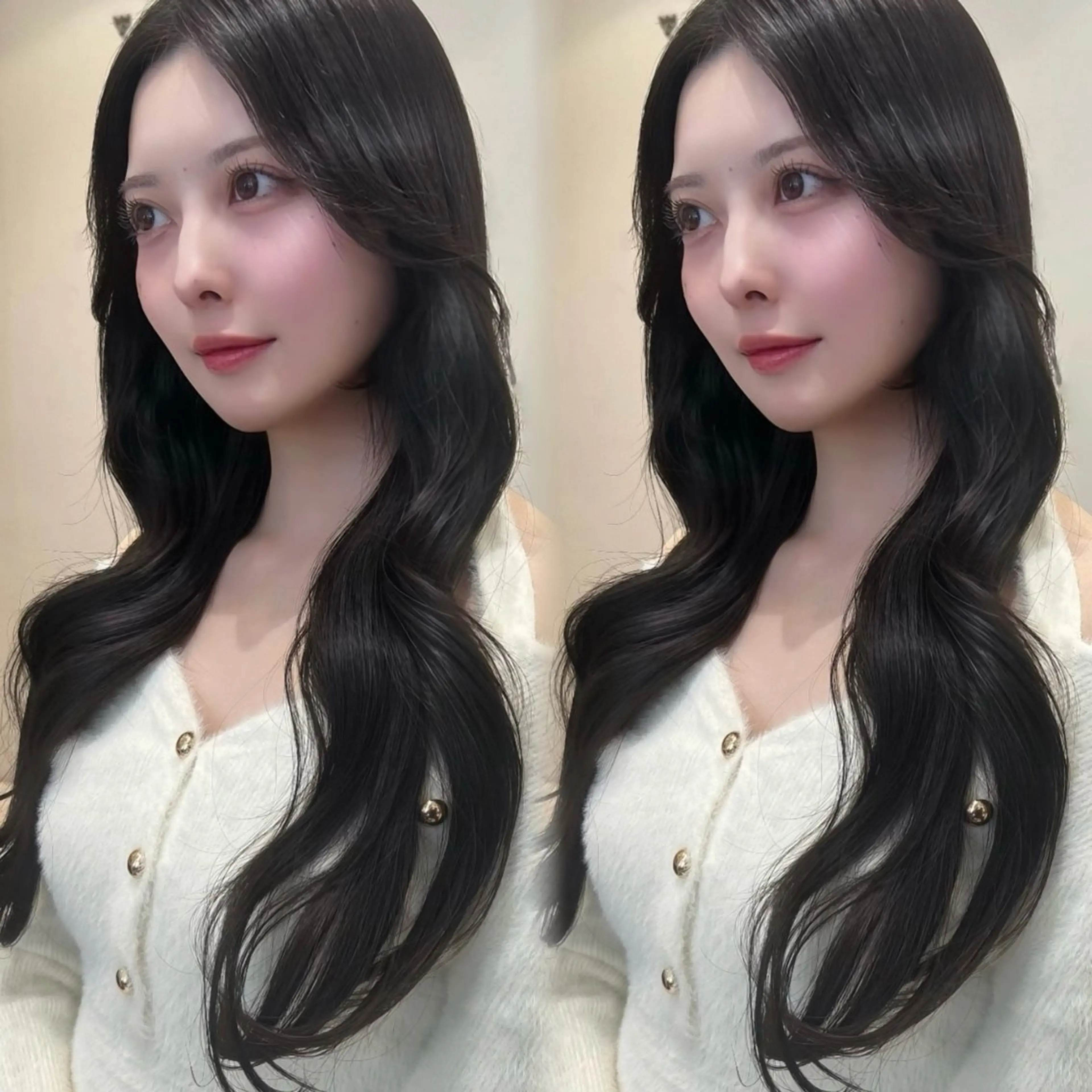 ロング カラー 透明感カラー ダークグレー ダークグレージュ グレージュ カット ヘアカラー トリートメント 新宿/透明感カラー/ 縮毛矯正/SHOKIのヘアスタイル