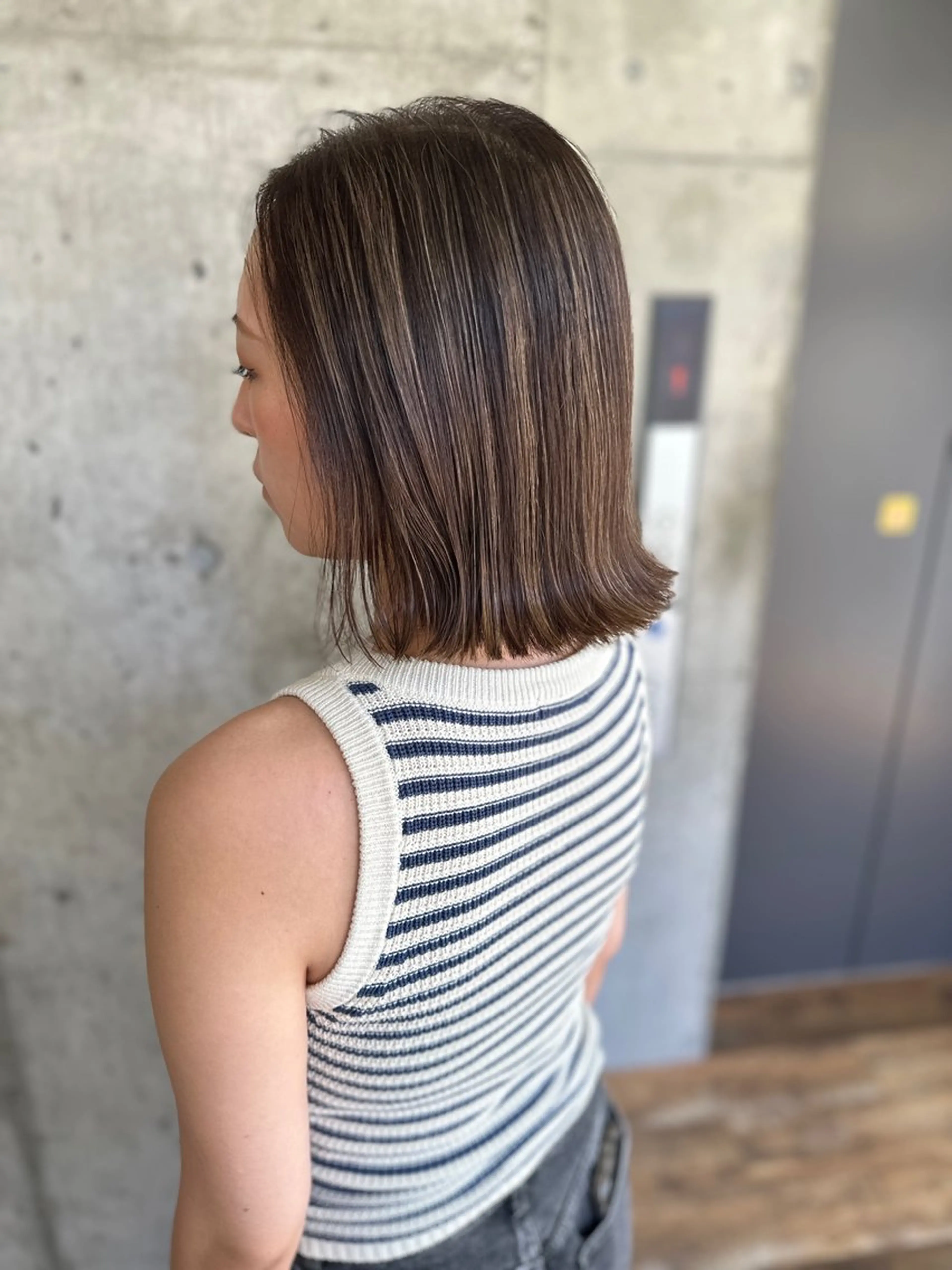 セミロング カット ヘアカラー トリートメント ♥️ボブ/ブリーチ なしカラー/mahoのヘアスタイル