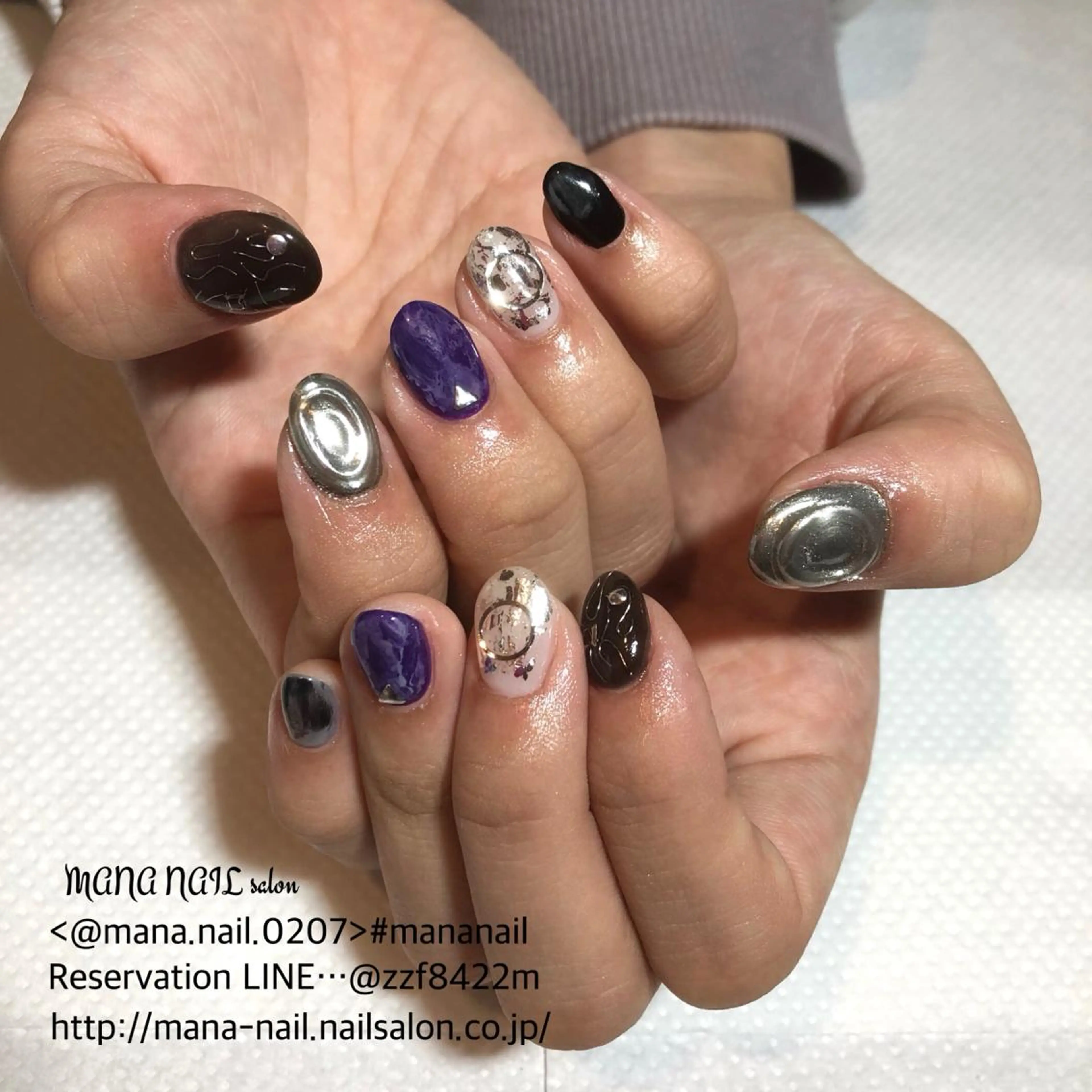 ネイル 長さ出し ジェルネイル ミラーネイル ニュアンスネイル 春ネイル 廣瀬 真奈美のネイルデザイン