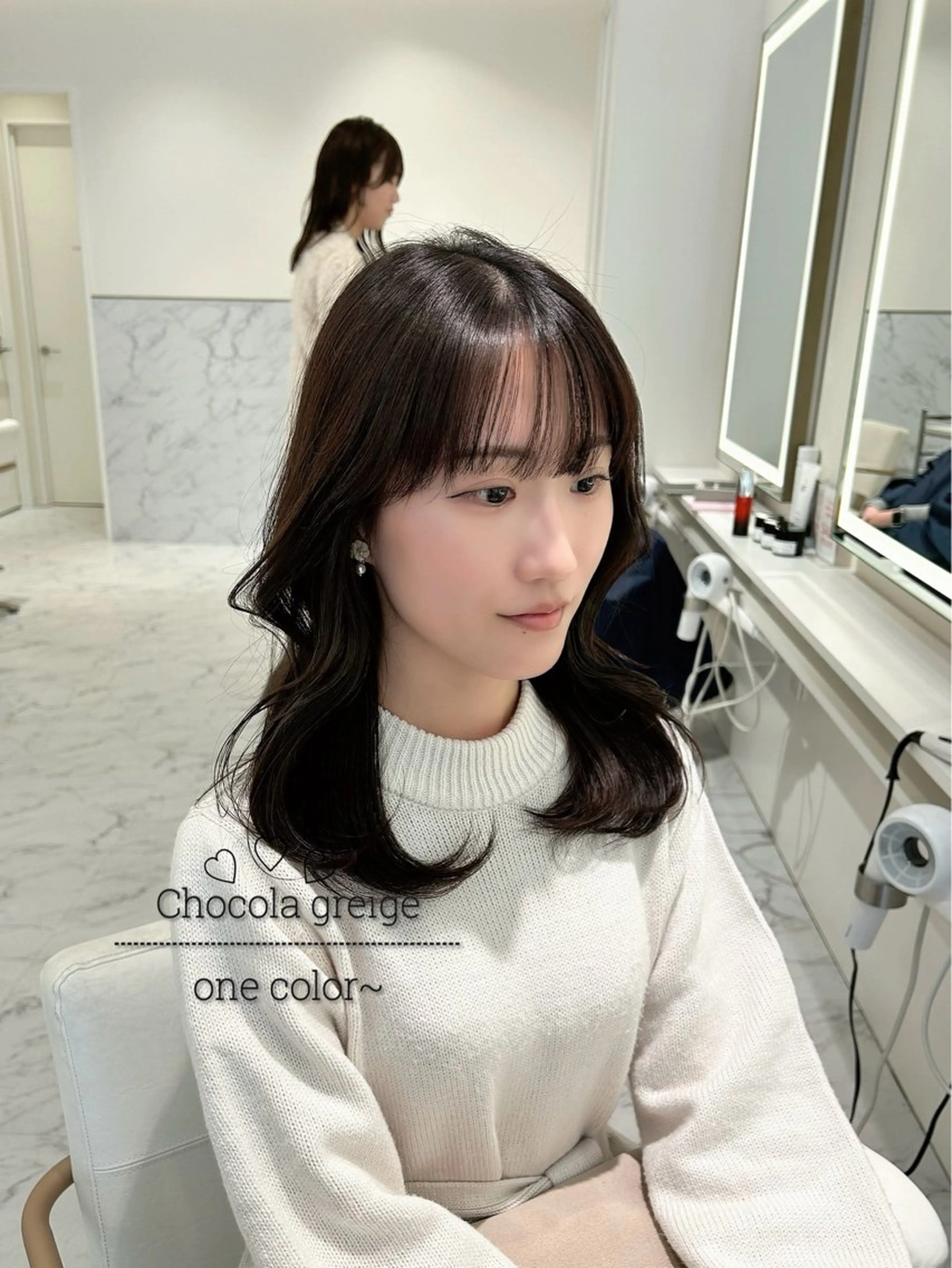 セミロング カラー ヘアカラー ParveMix┊ 太田 千尋🥨のヘアスタイル