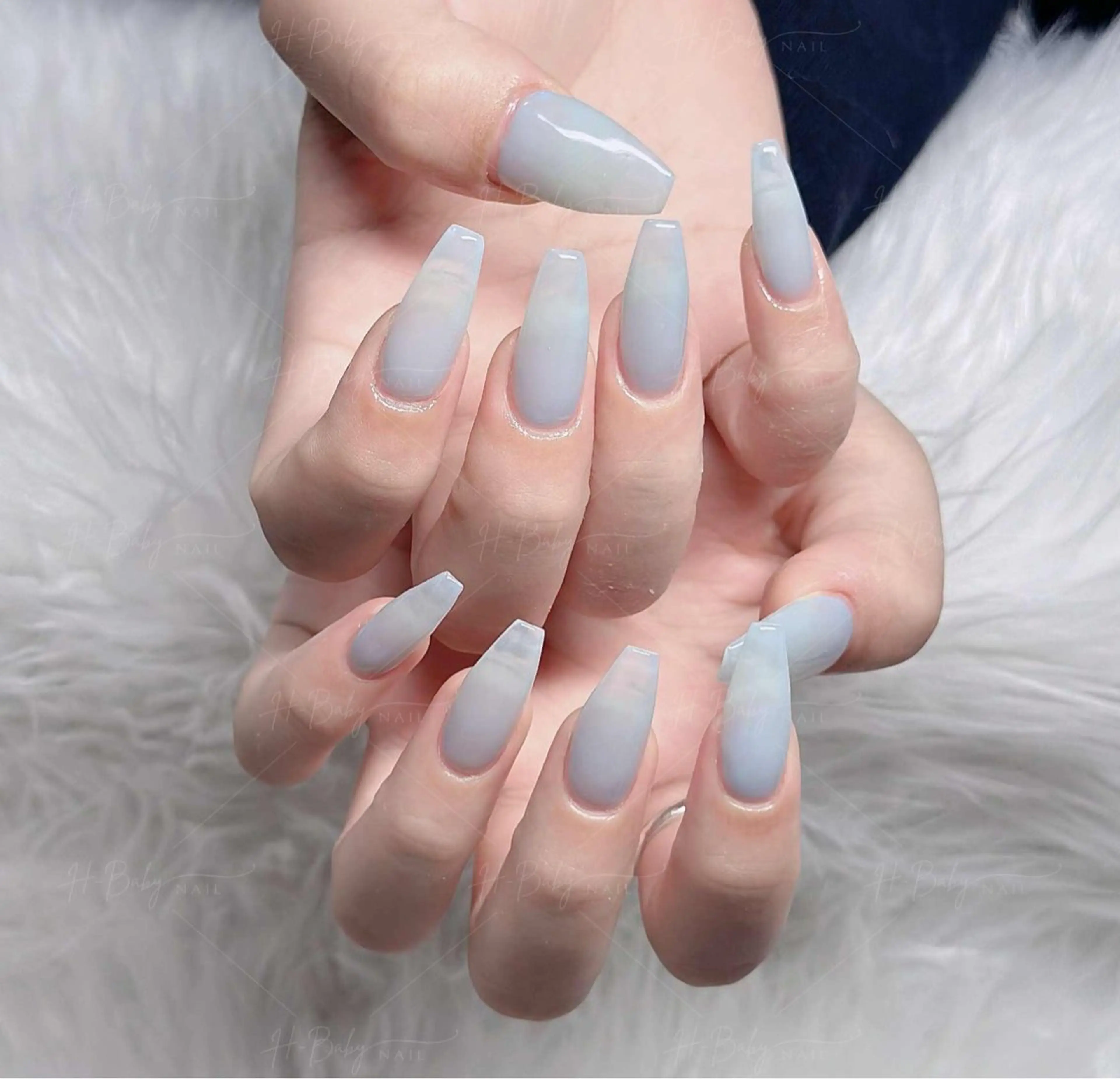 ネイル フレンチネイル ジェルネイル ガラスフレンチ ハロウィン ハート H.baby nail所属・H.baby Nail Salonのネイルデザイン