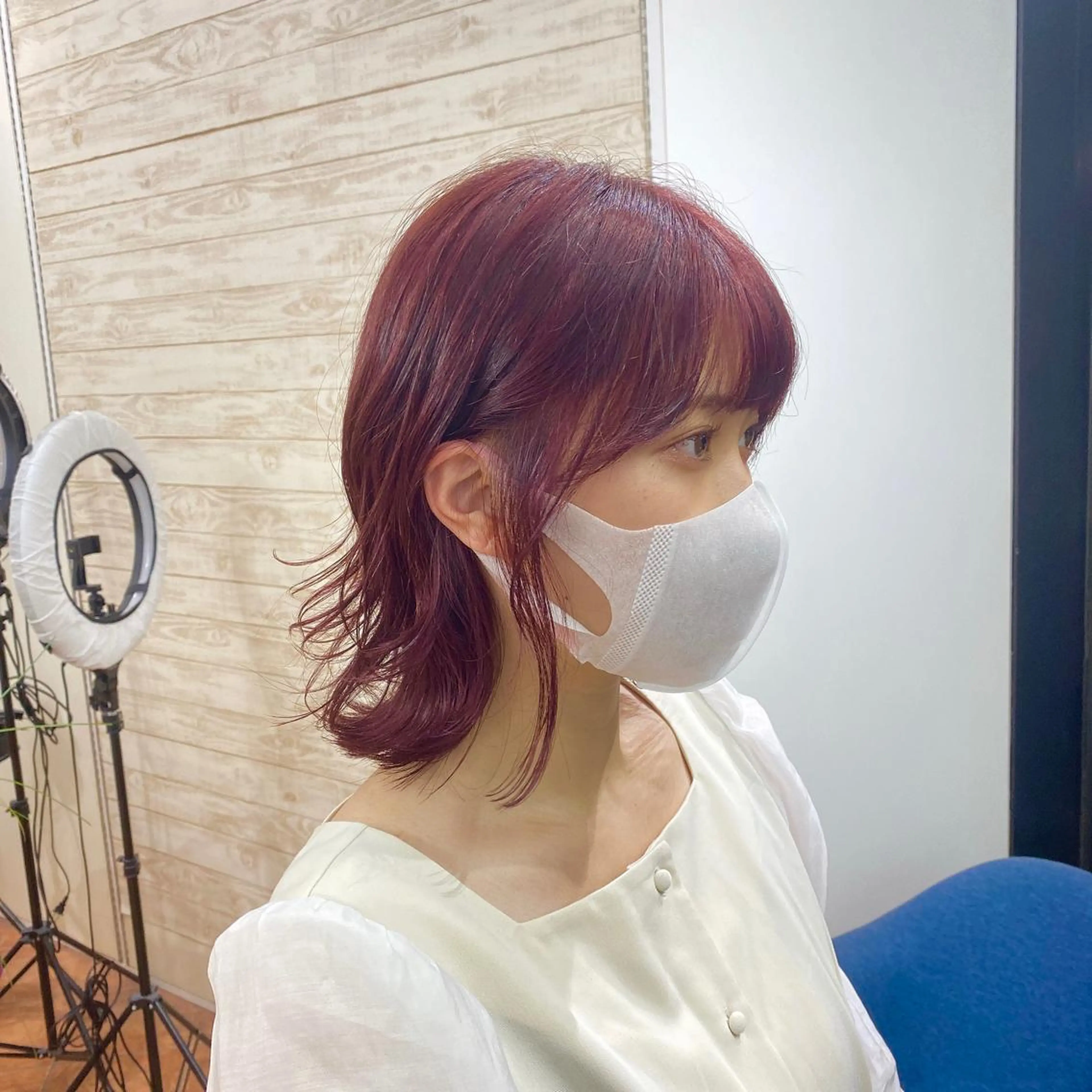 ミディアム ボブレイヤー ボブ レイヤーカット 小顔カット ショートはお任せ！！ 服部タカノリのヘアスタイル