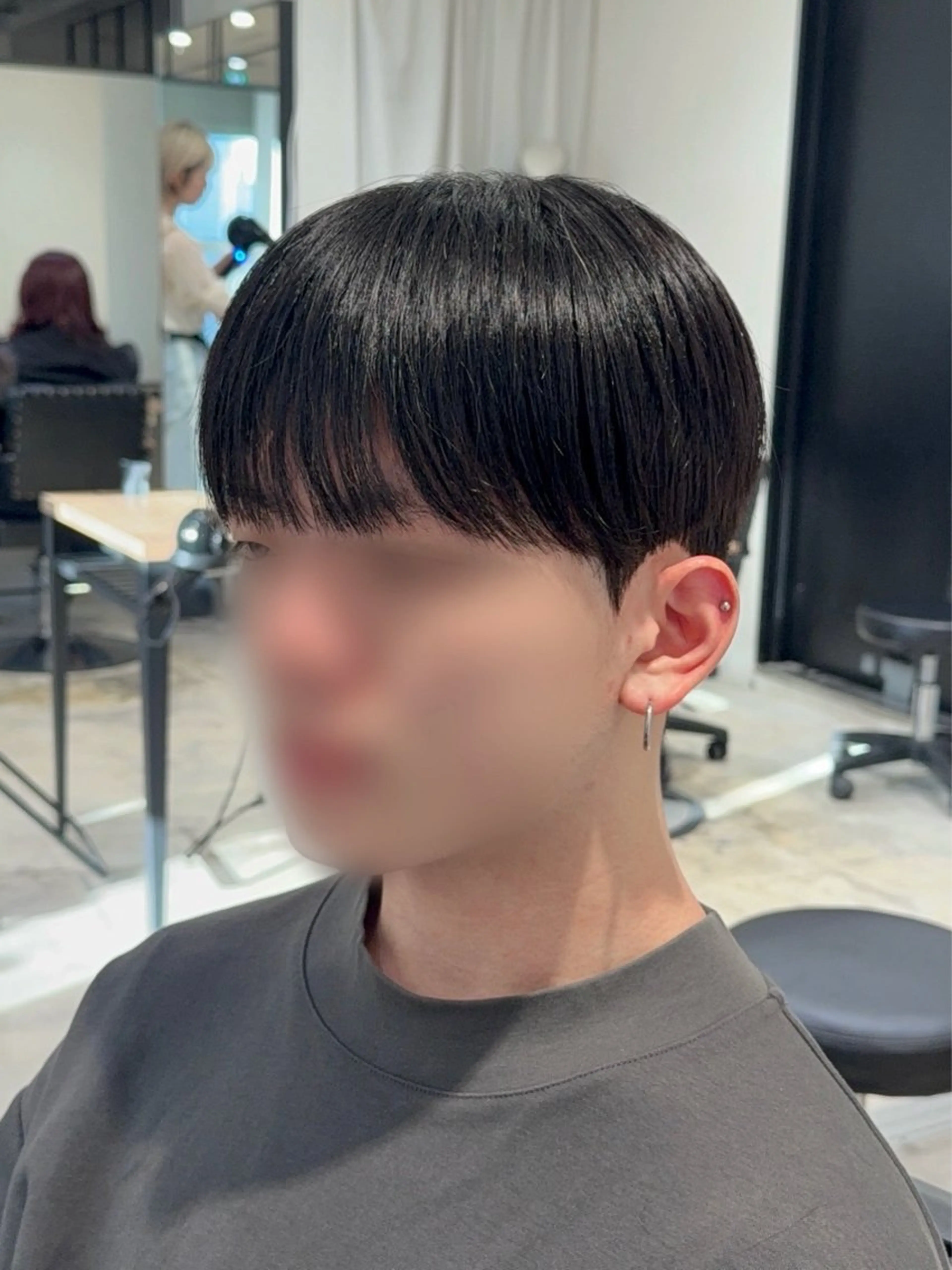 ショート カラー パーマ ヘアアレンジ メンズ カット パーマ 縮毛矯正 IVY表参道所属・ヘアメイク小野リエ 韓国ハーフ🦊のヘアスタイル