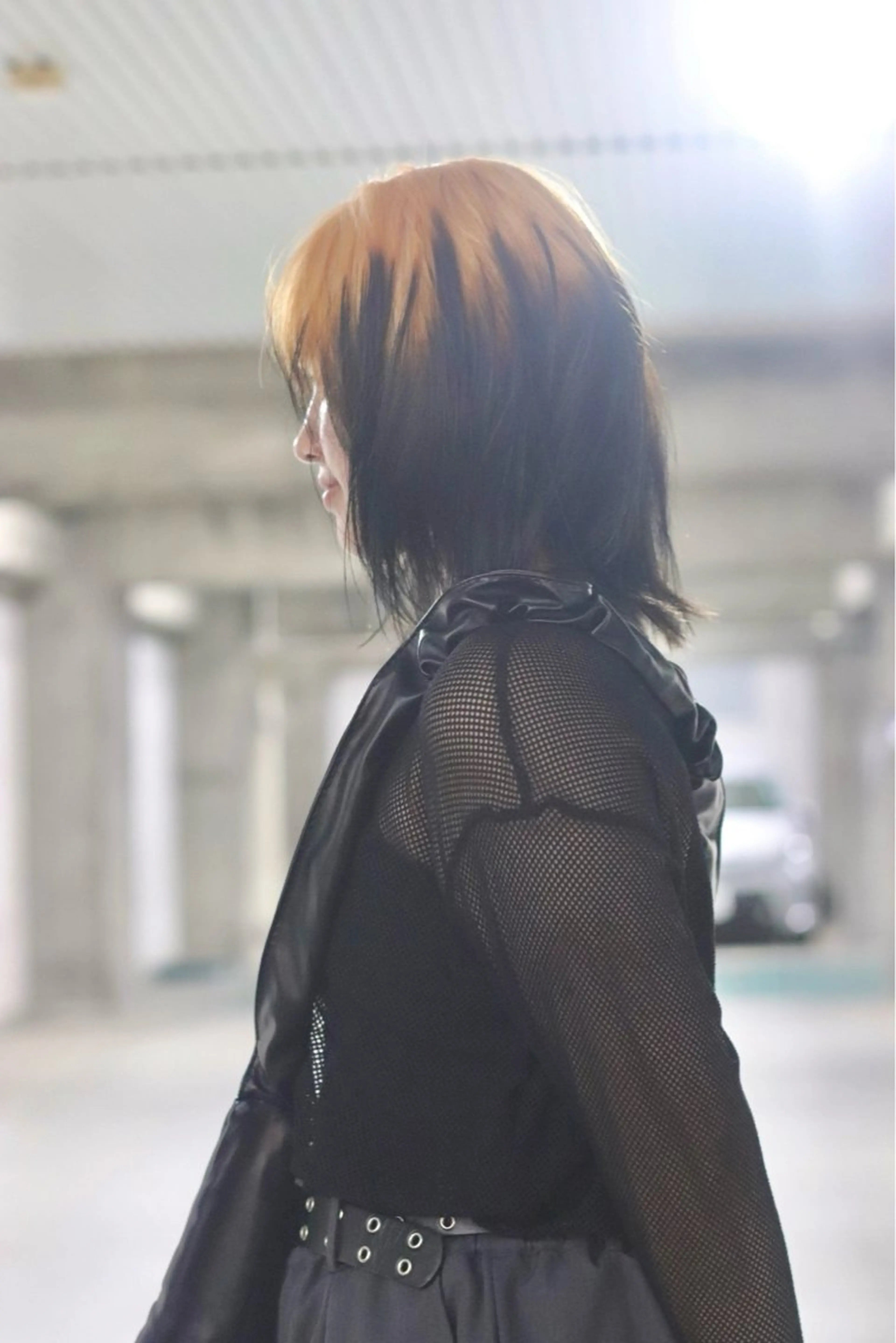 カラー 黒髪 オレンジ Joh/メンズカット /レイヤー/ブリーチのヘアスタイル