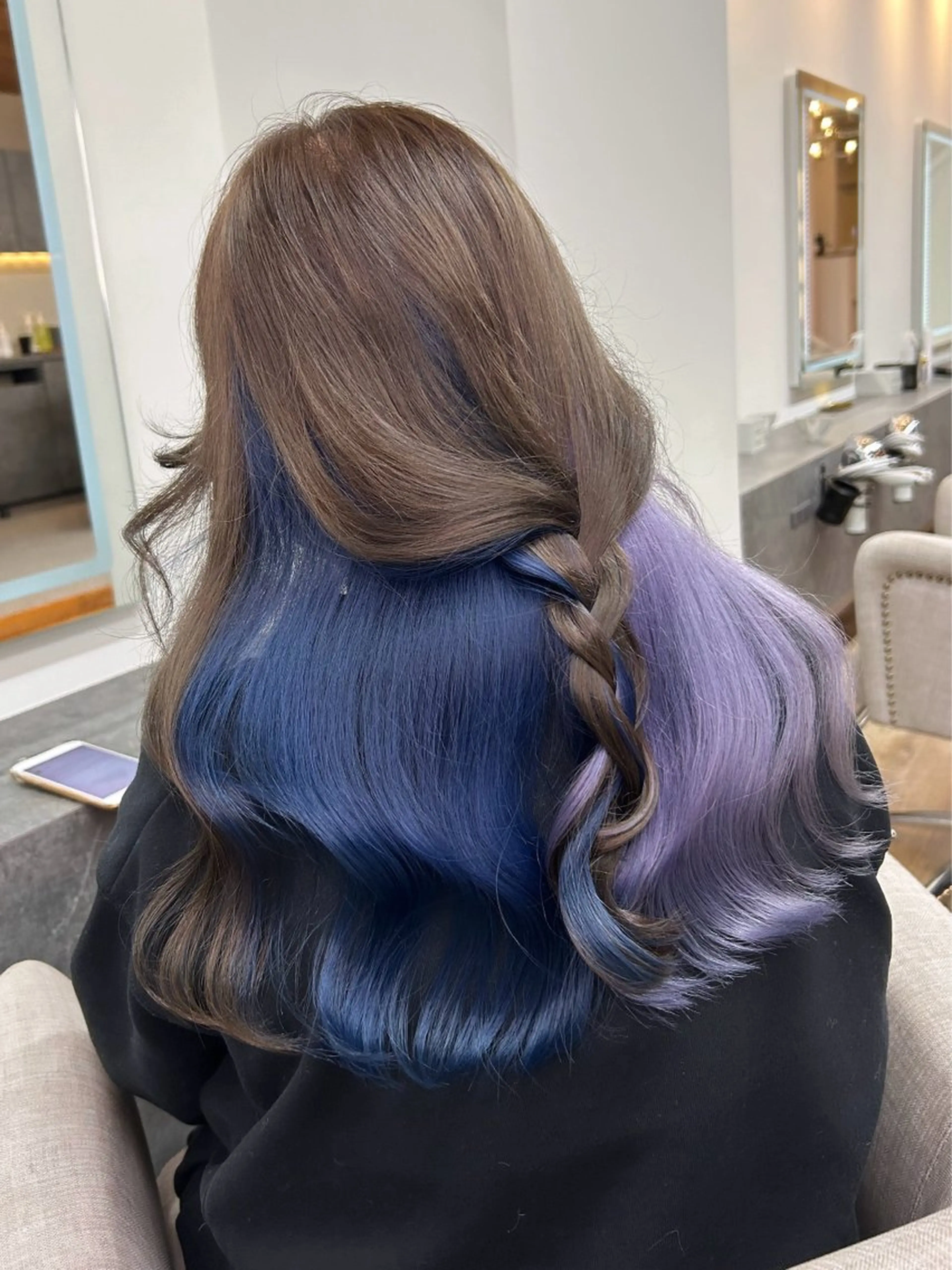 ミディアム カラー ヘアカラー トリートメント MARQUEE所属・Ayame / ハイトーンカラーのヘアスタイル