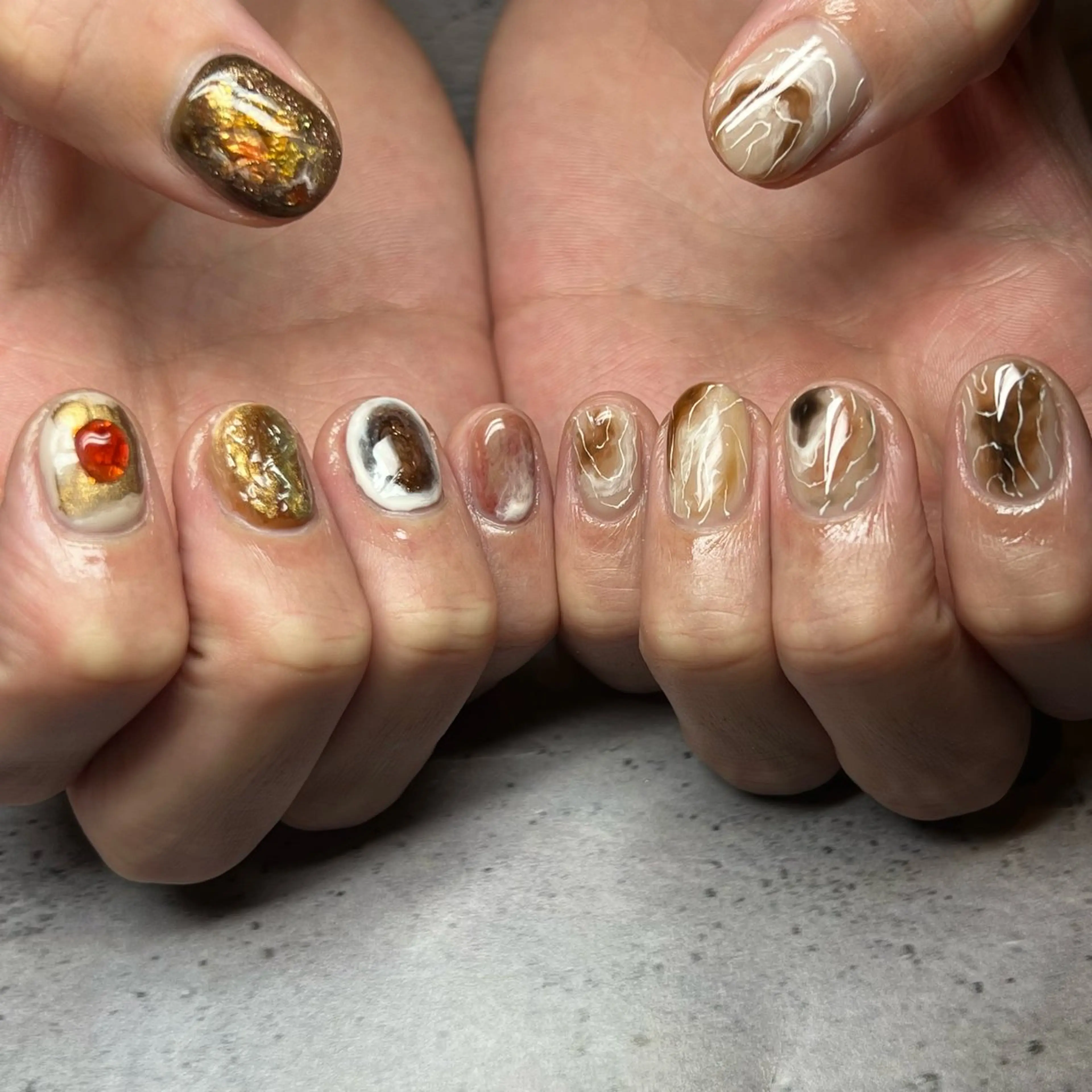 メンズ ネイル ニュアンスネイル ハンドネイル 𝐫𝐚𝐢 𝐧𝐚𝐢𝐥のネイルデザイン