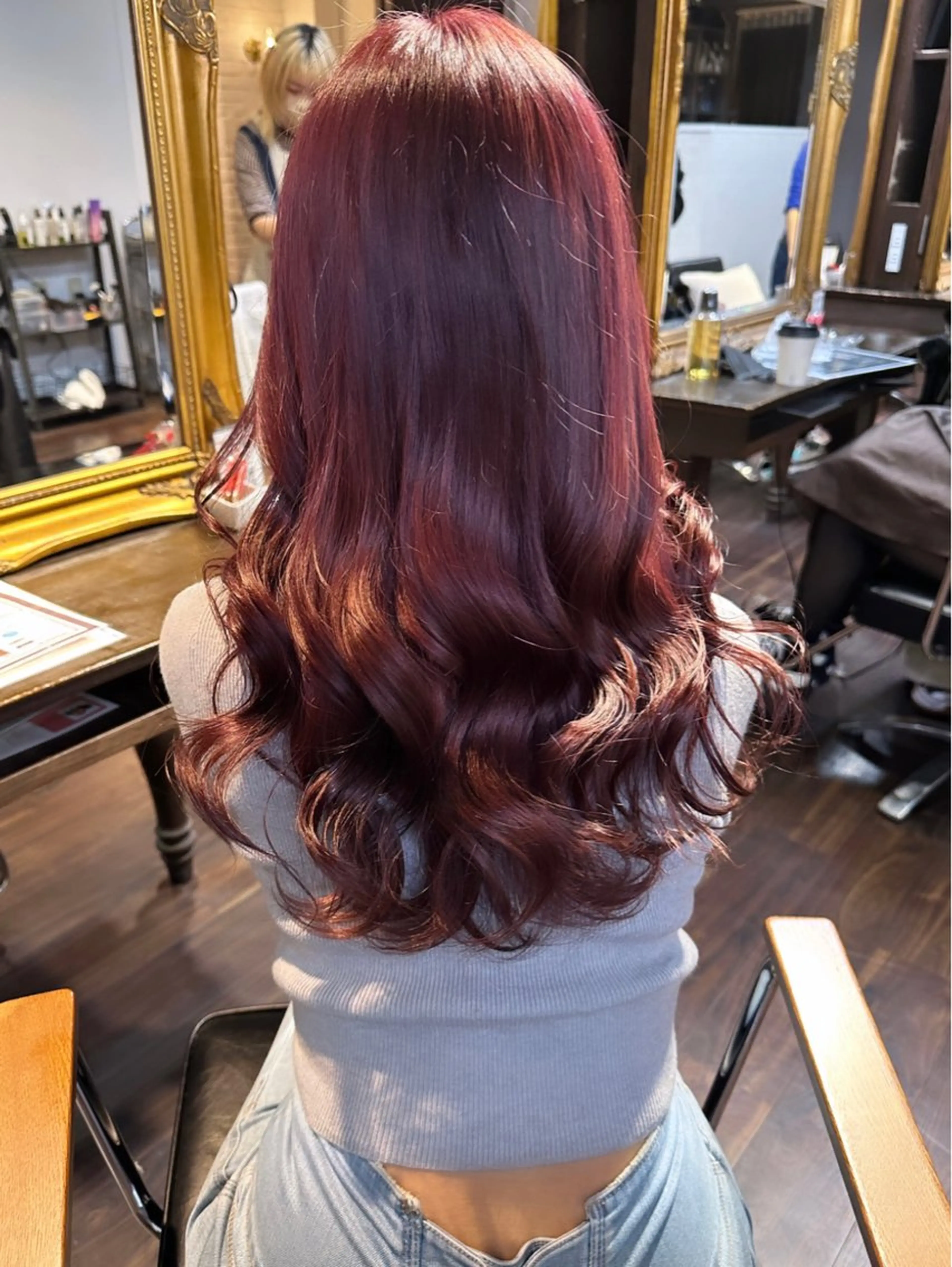 セミロング カラー ヘアアレンジ カット ヘアカラー トリートメント 心斎橋ダブルカラー ボブ/レイヤーのヘアスタイル